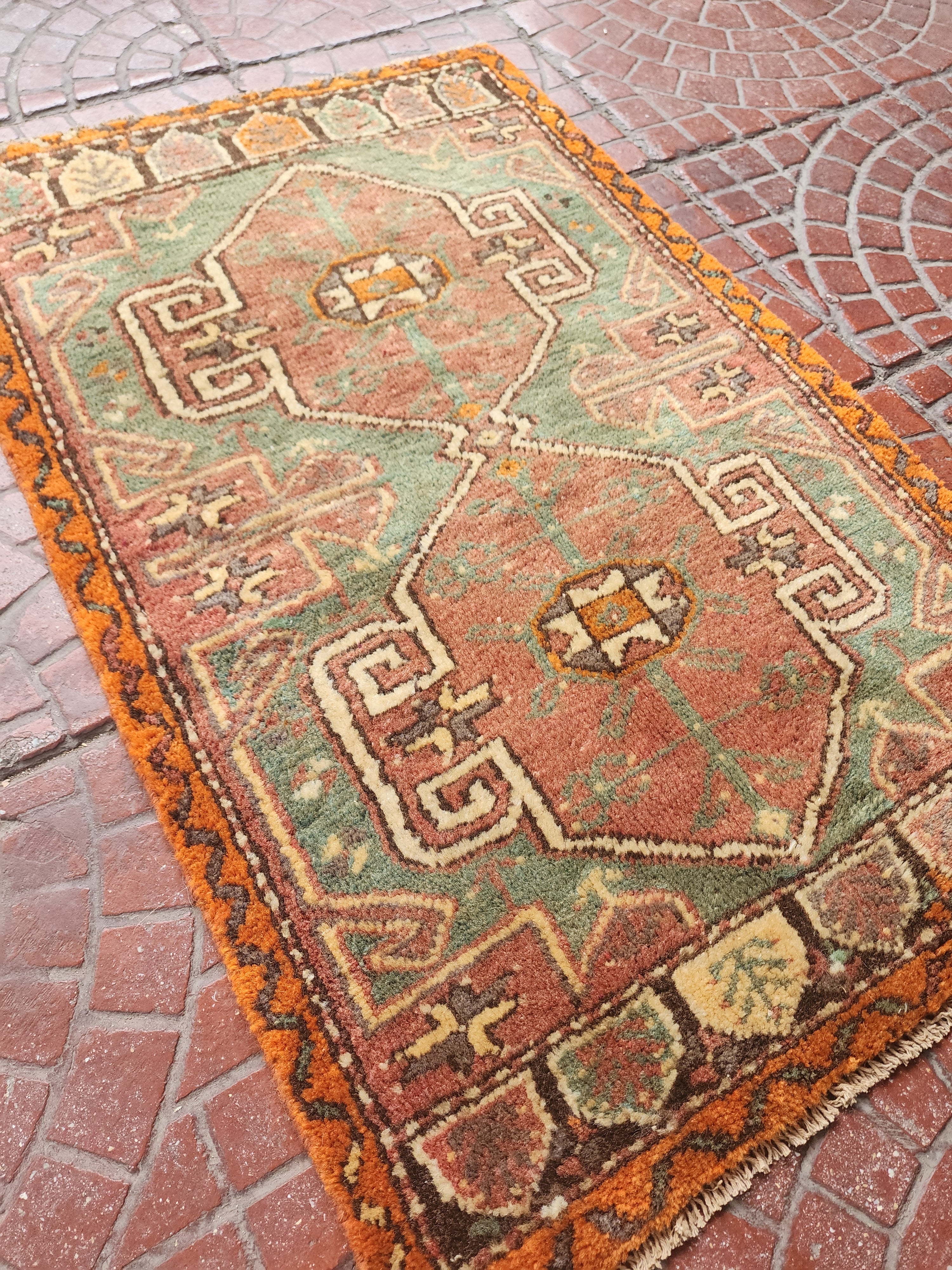 vintage Anatolian Small Rug — back view