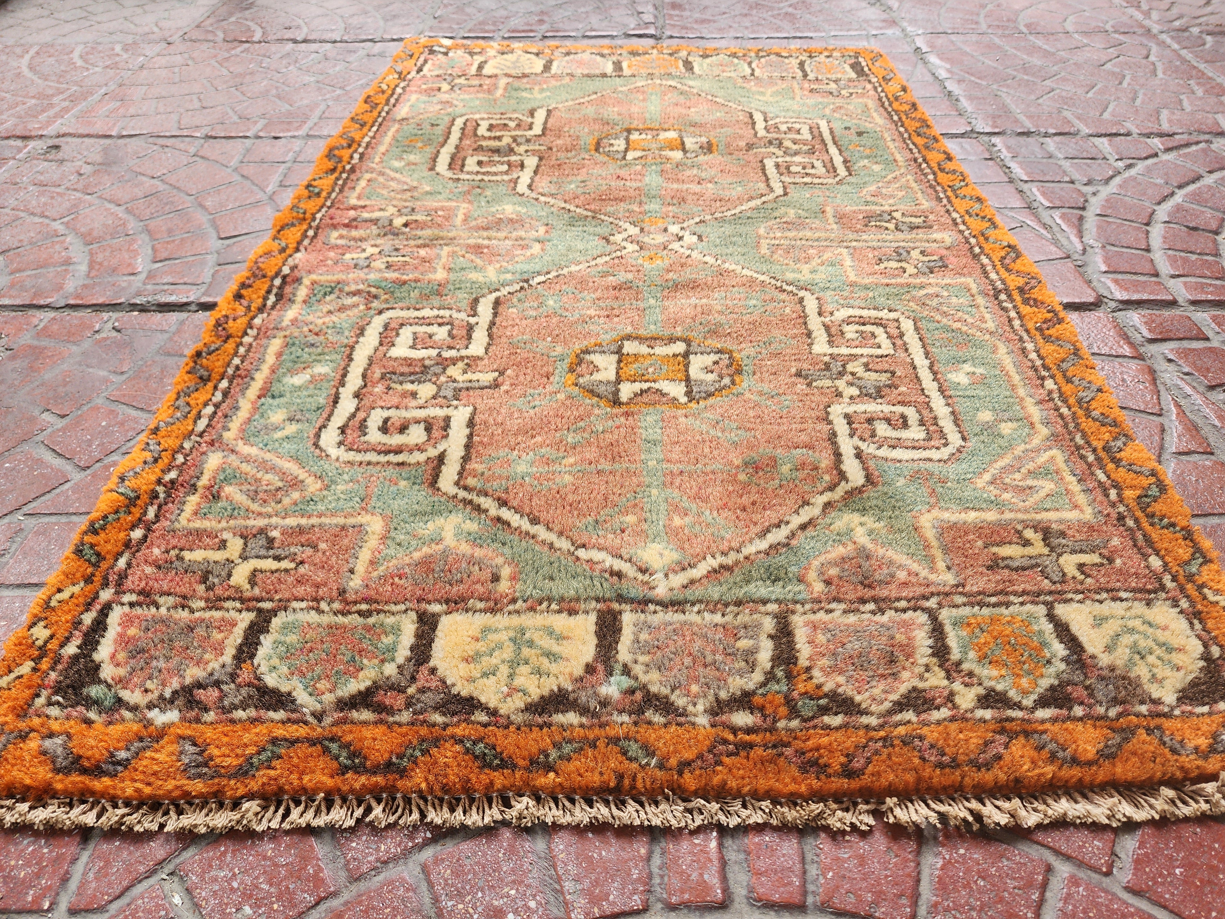 vintage Anatolian Small Rug — pile detail