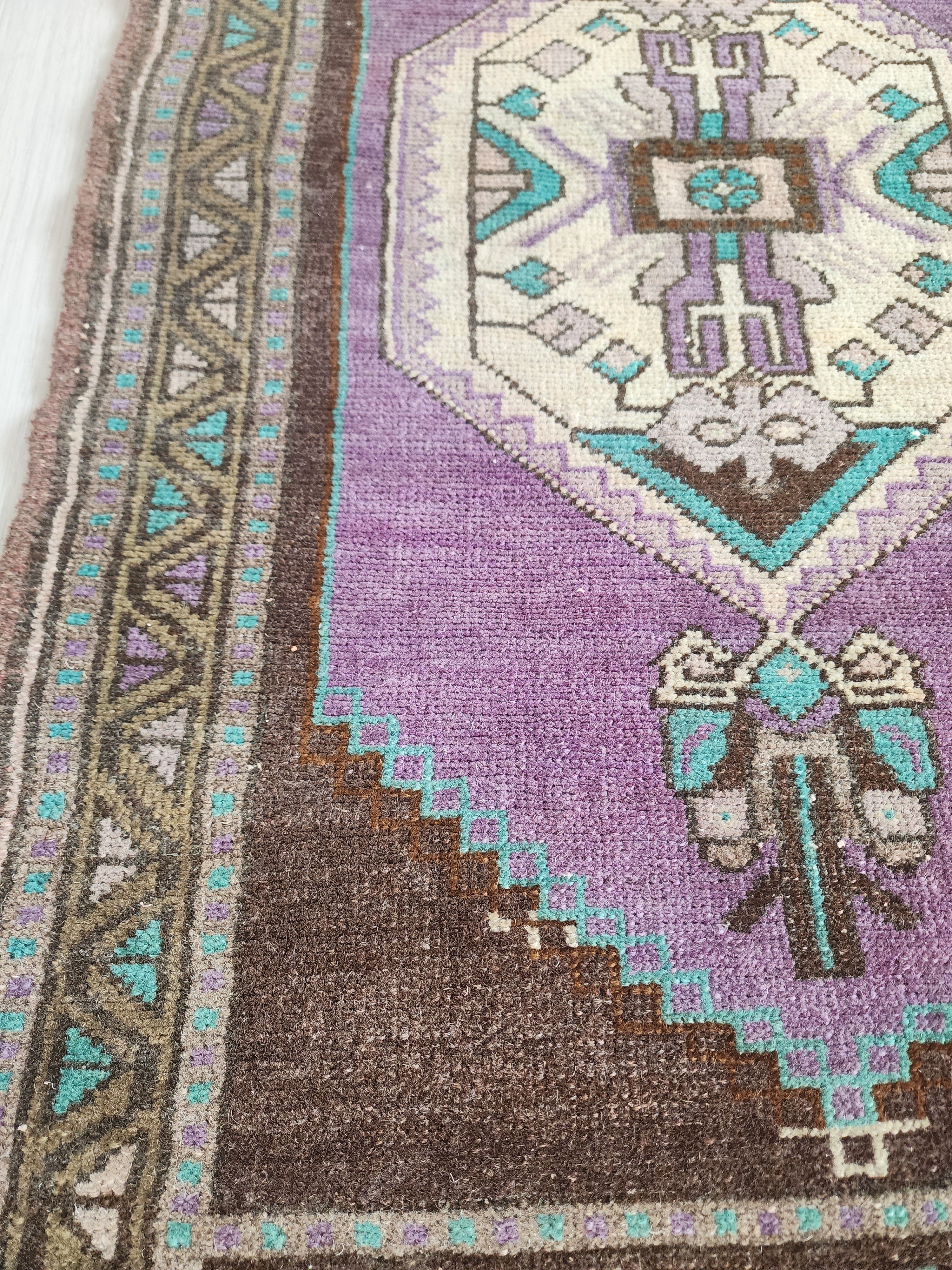 Vintage Turkish Small Rug, 3 ft 3 in x 1 ft 9 in,