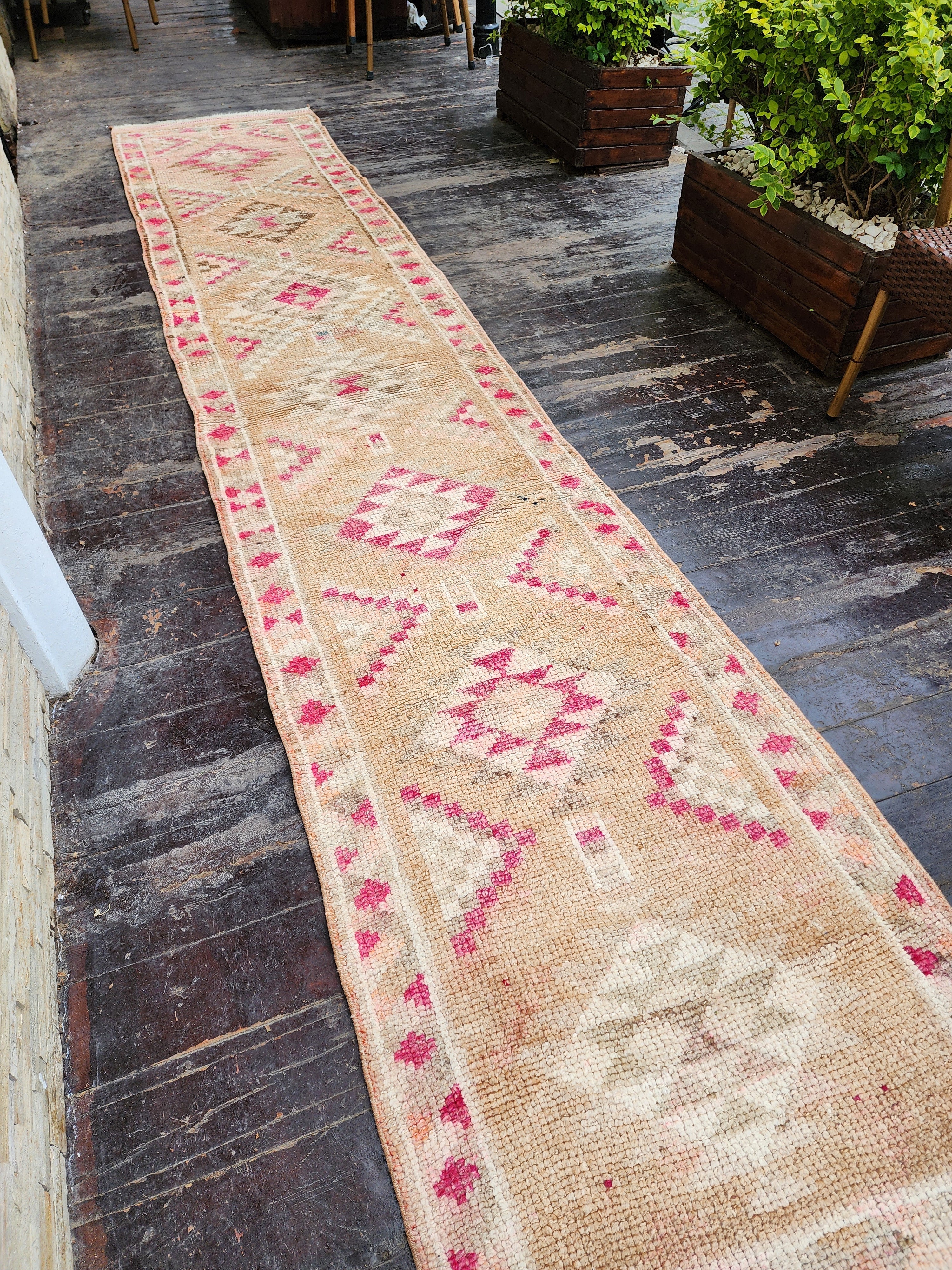 Amaltheia — Vintage Oushak Wool Runner Rug