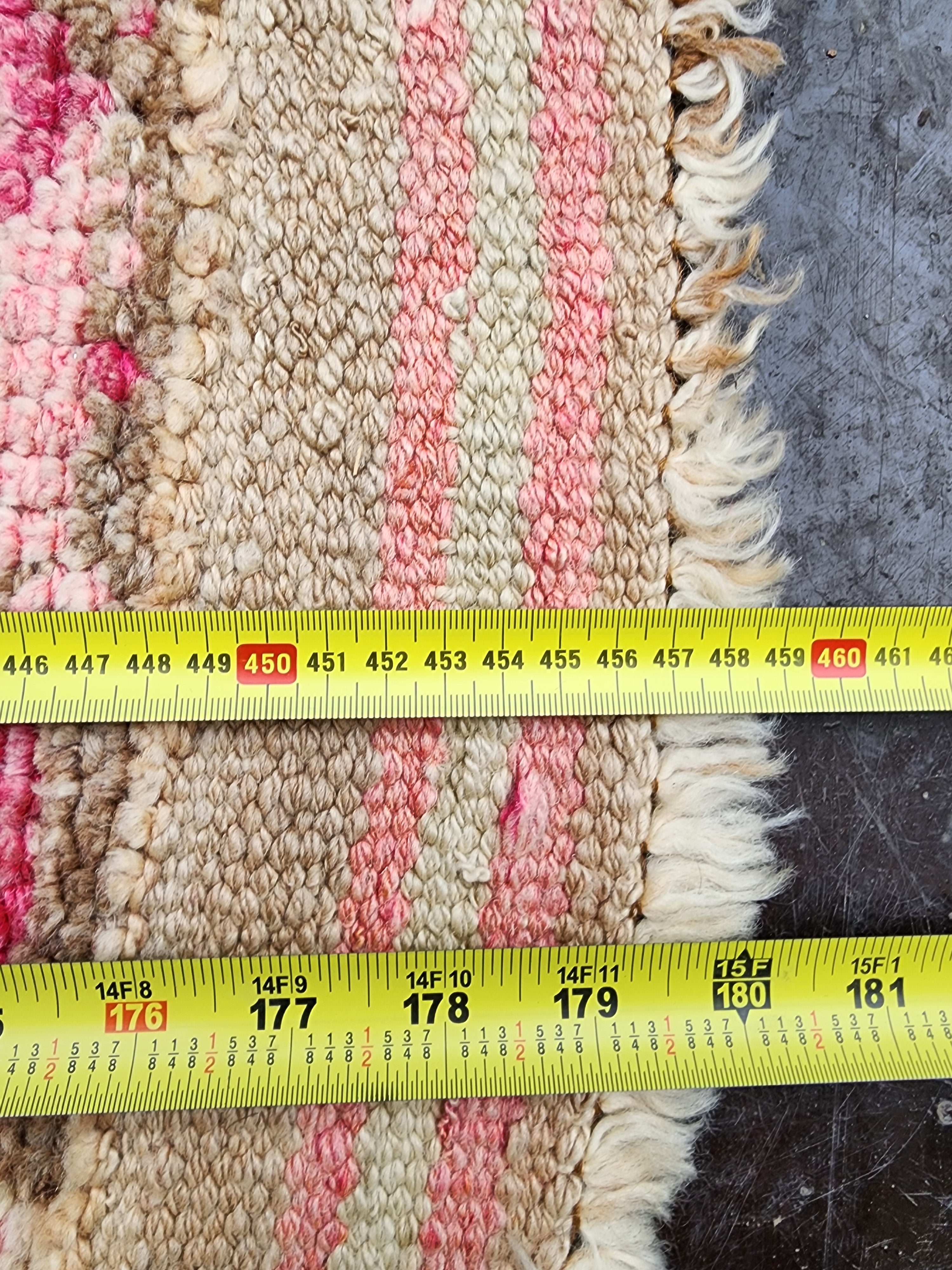 Tapis de couloir turc pâle Oushak 2'9''x14'11''