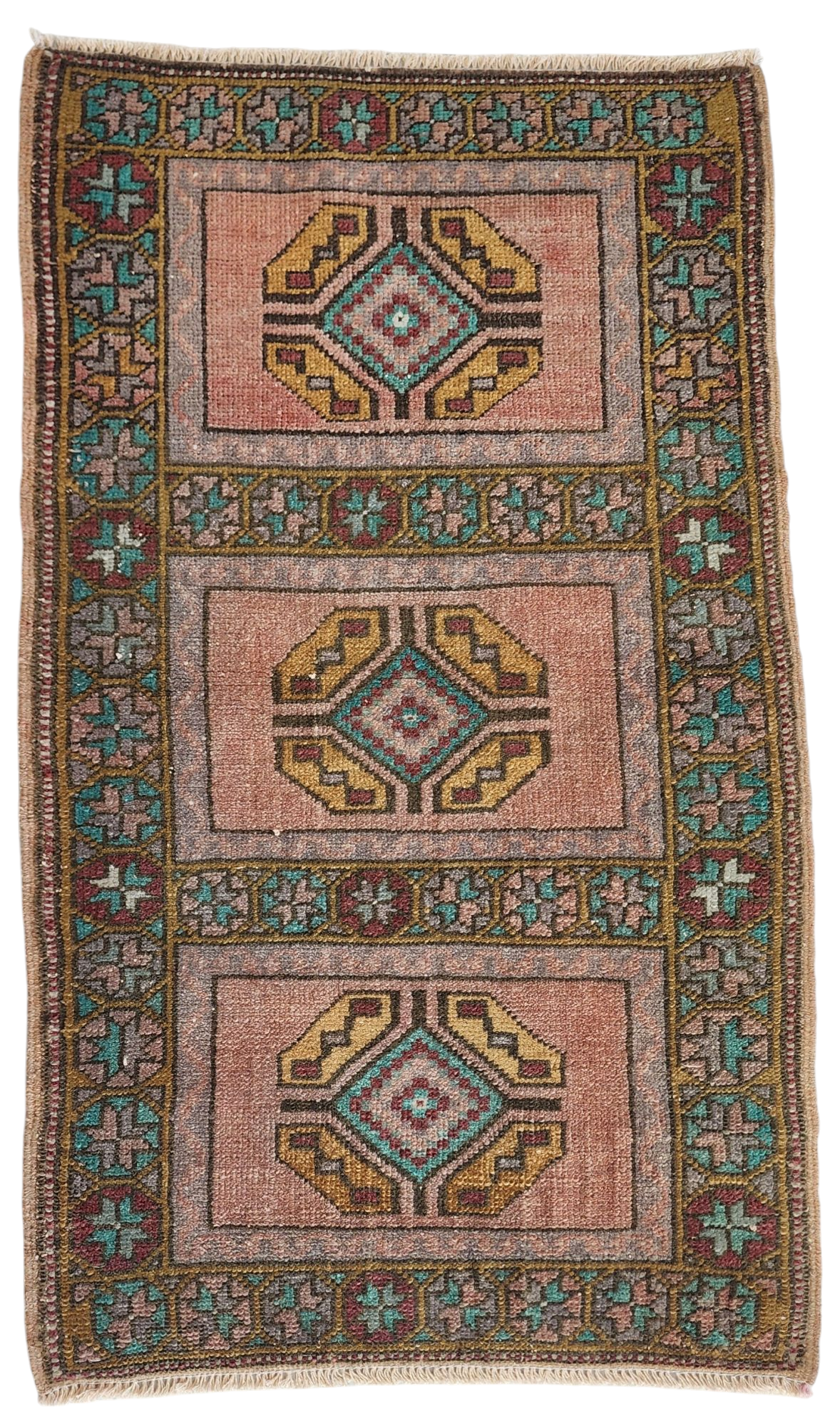 Vintage Turkish Small Rug, 3'2''x1'9''
