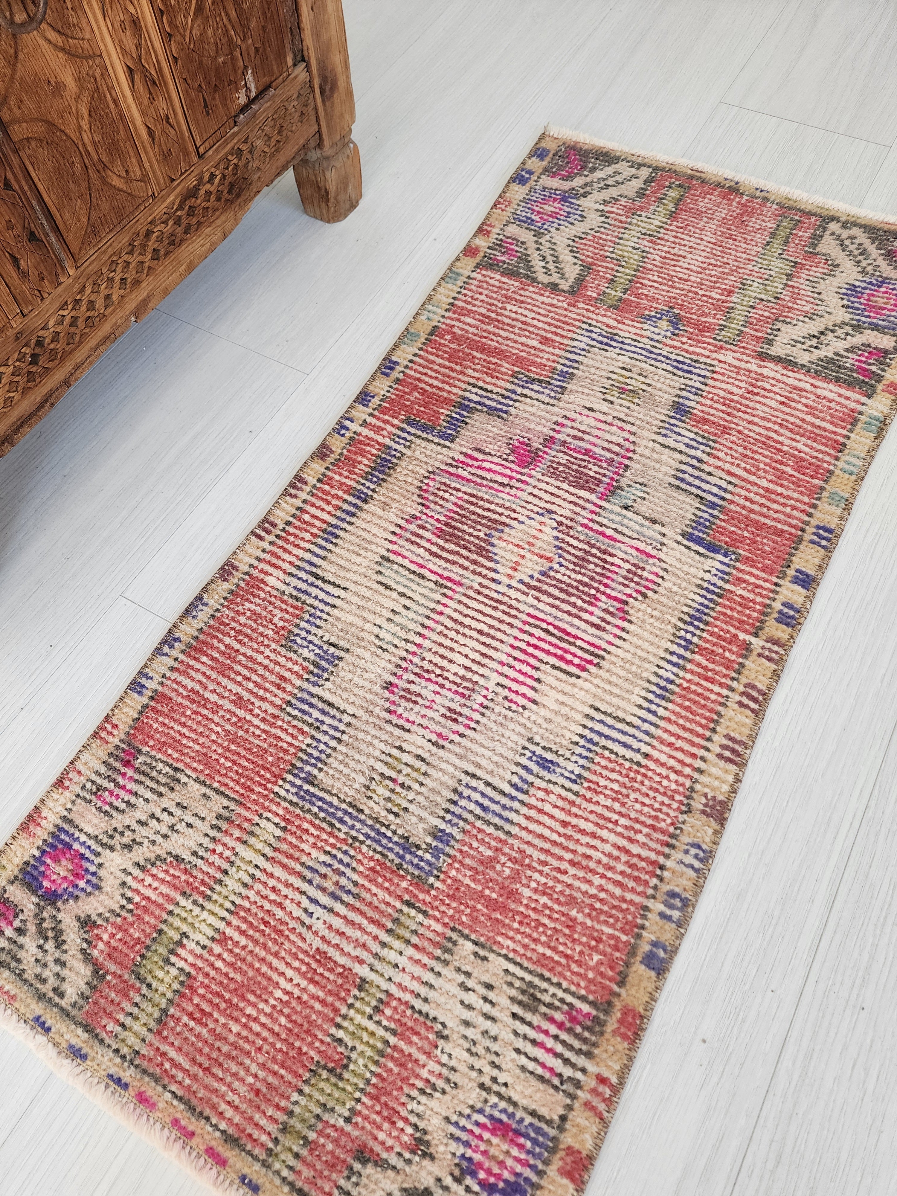Vintage Small Rug, 3 ft 2 in x 1 ft 4 in