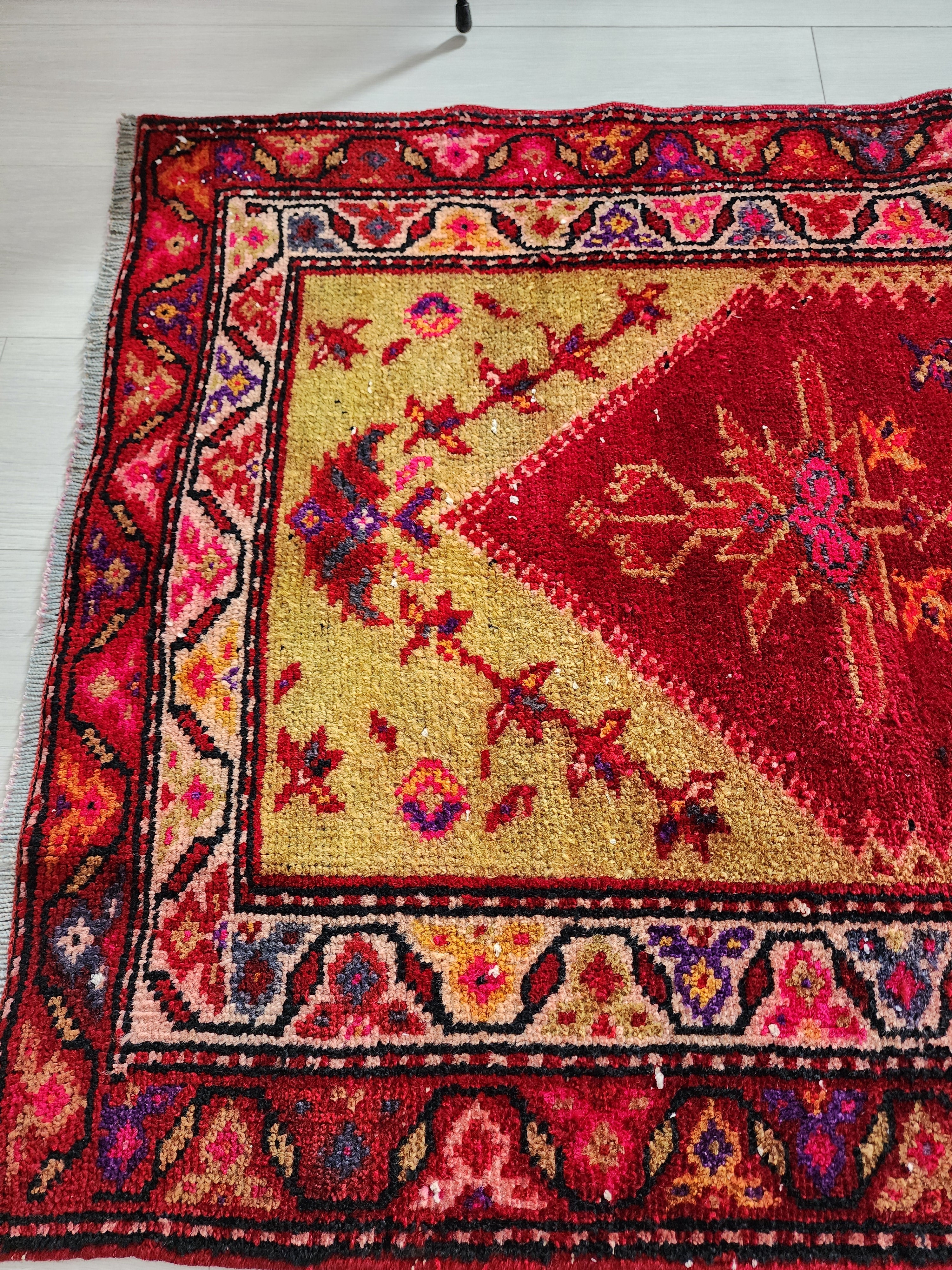 vintage Tribal Runner Rug — pattern close-up