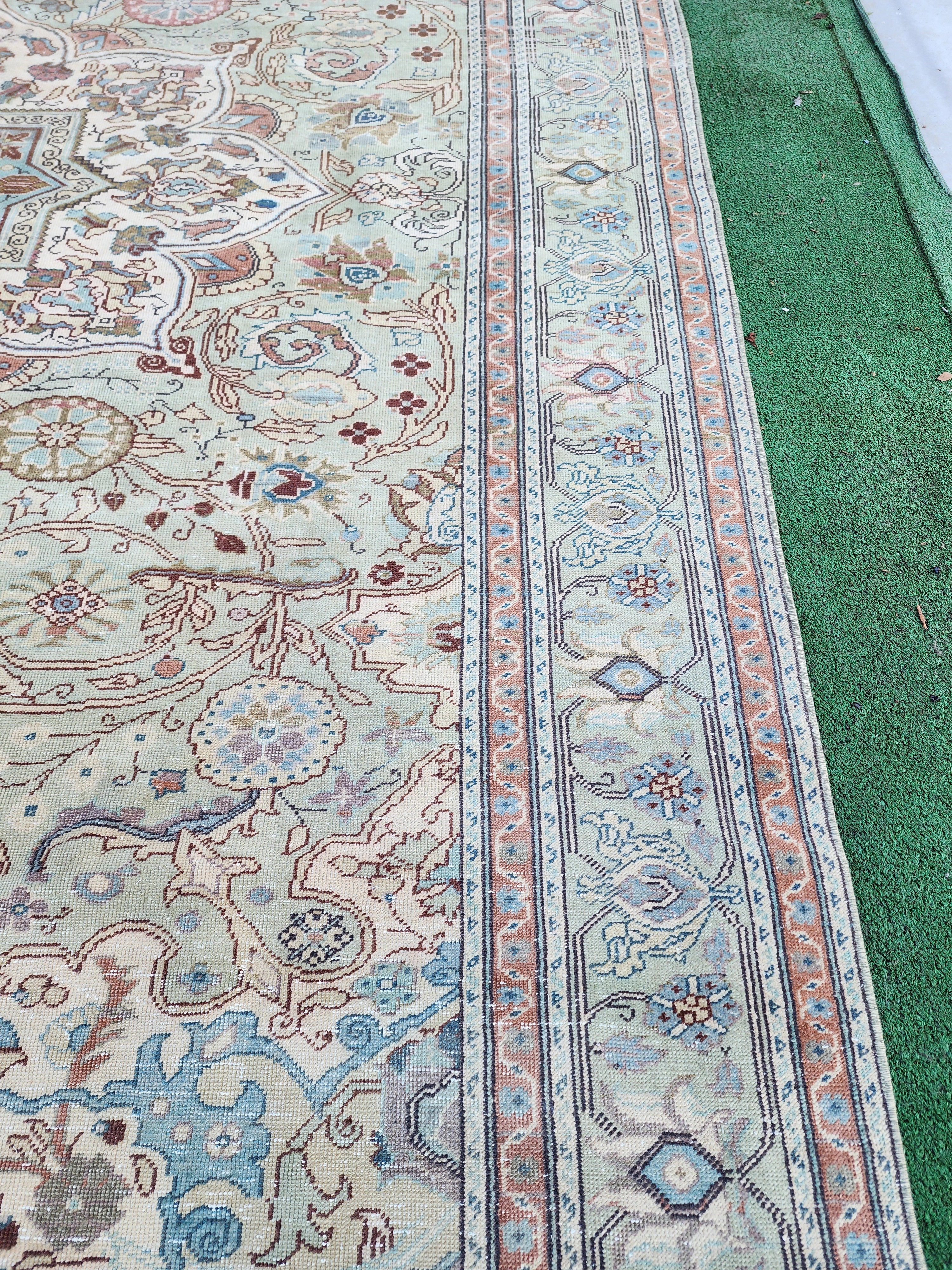 Muted Tones Kayseri Rug, A Delicate Floral Masterpiece, 6'4''x9'7''