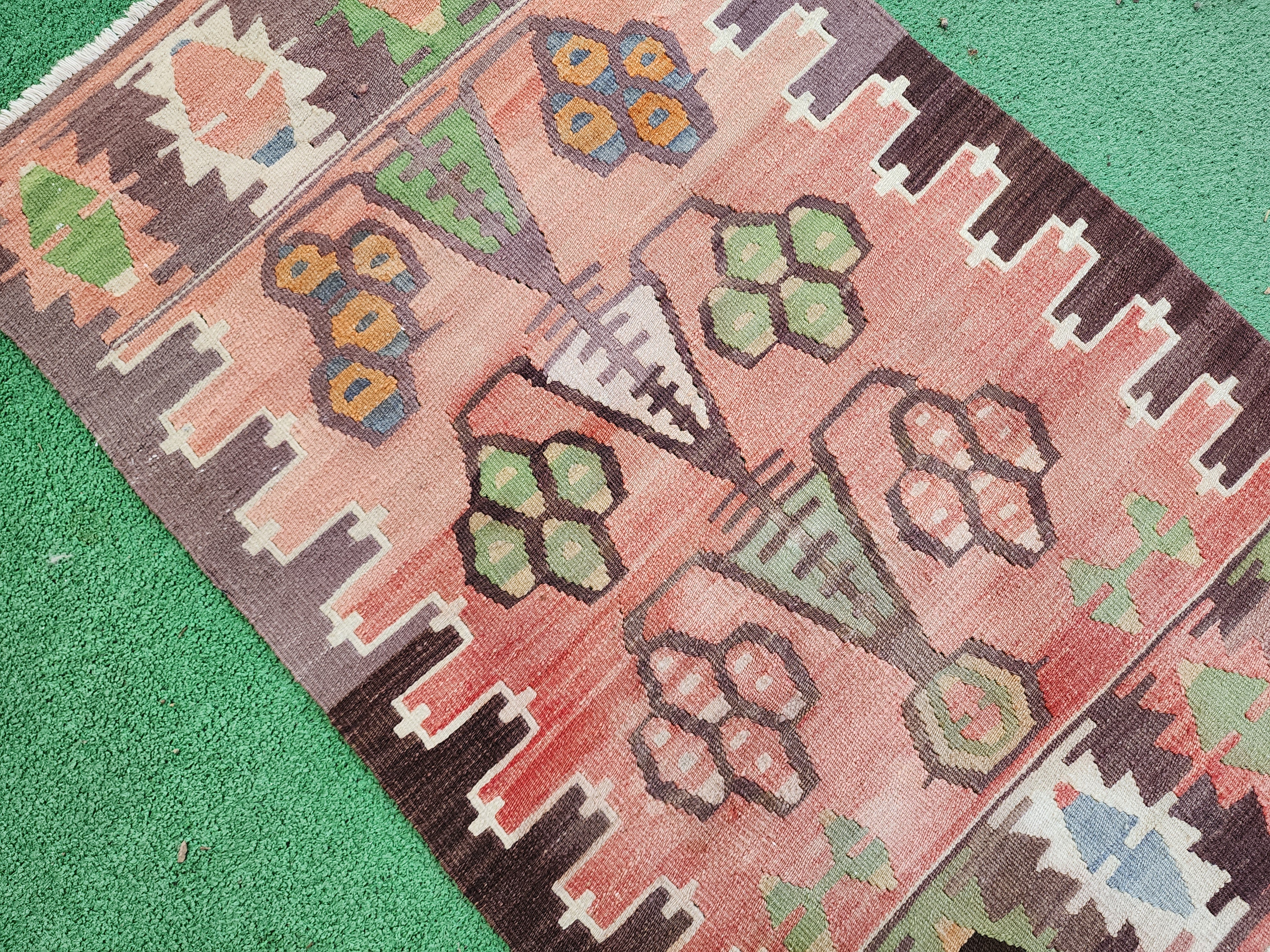 vintage Anatolian Small Rug — detail texture