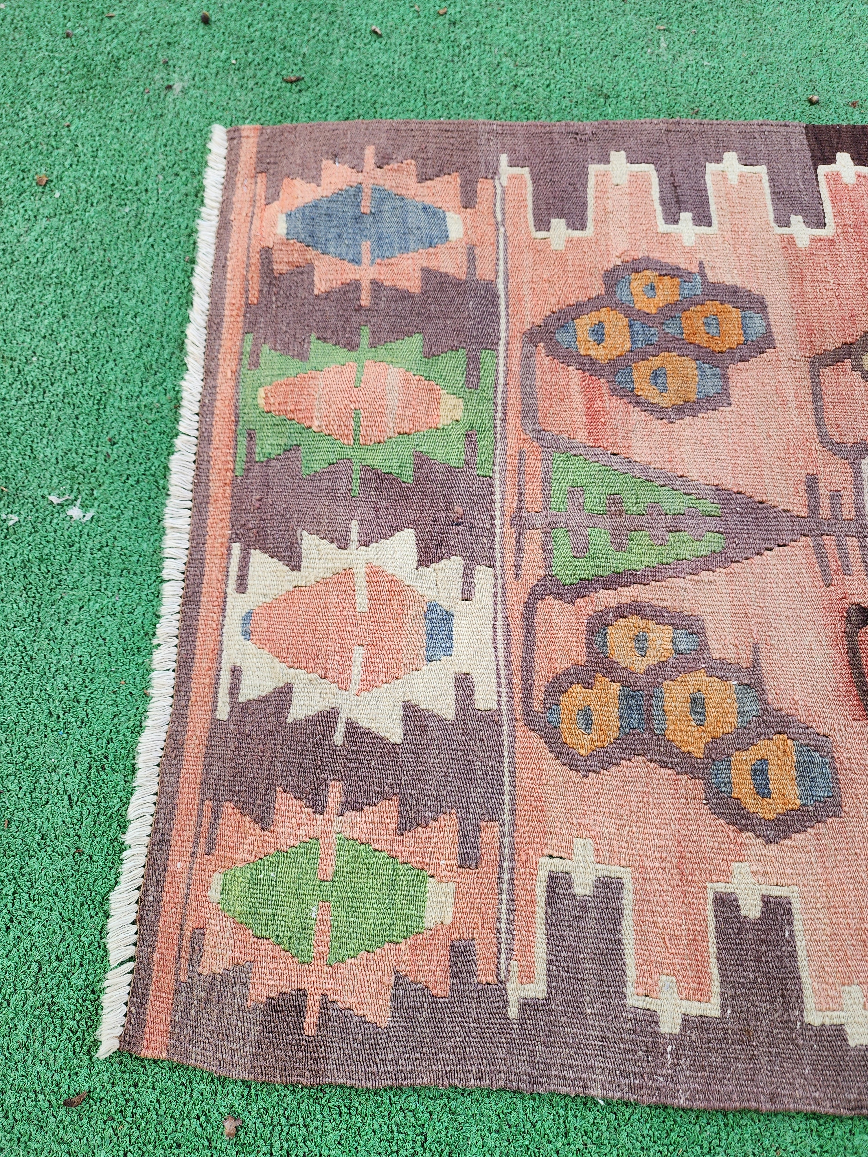 Earthy Tones Esme Kilim, 3'3''x2'1''