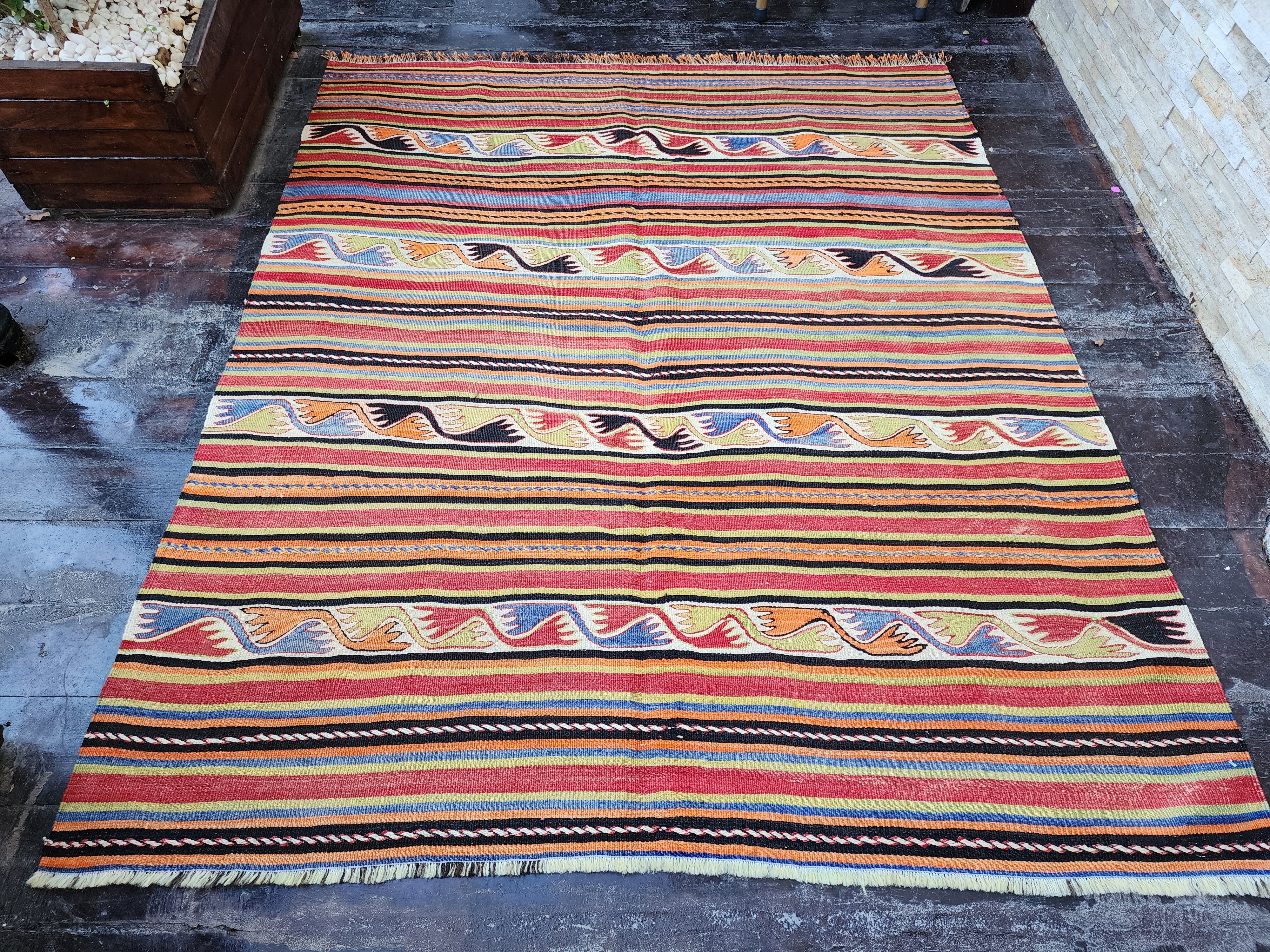 Verdicenan — Vintage Konya Wool Area Rug