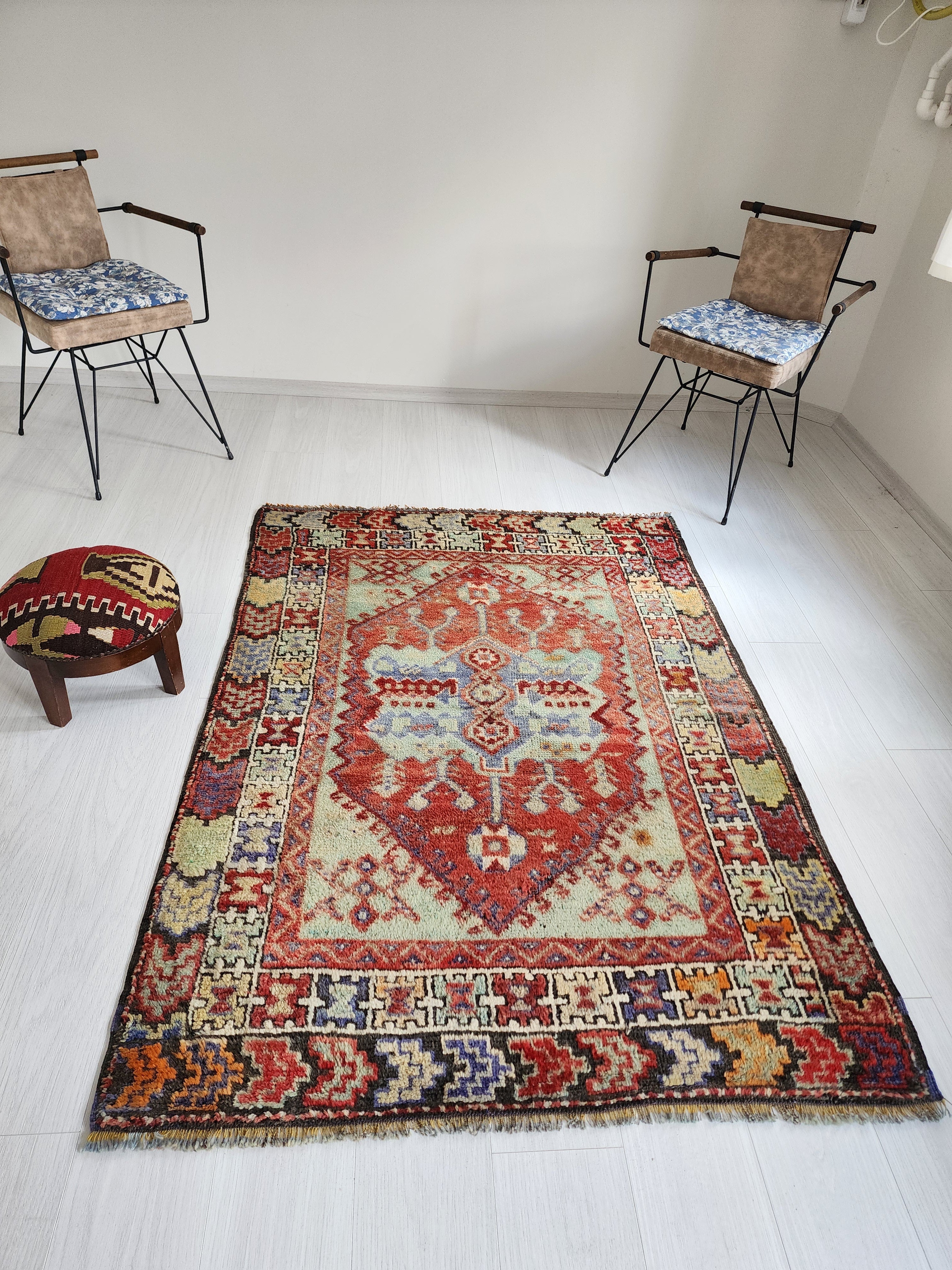 vintage Konya Area Rug — detail texture
