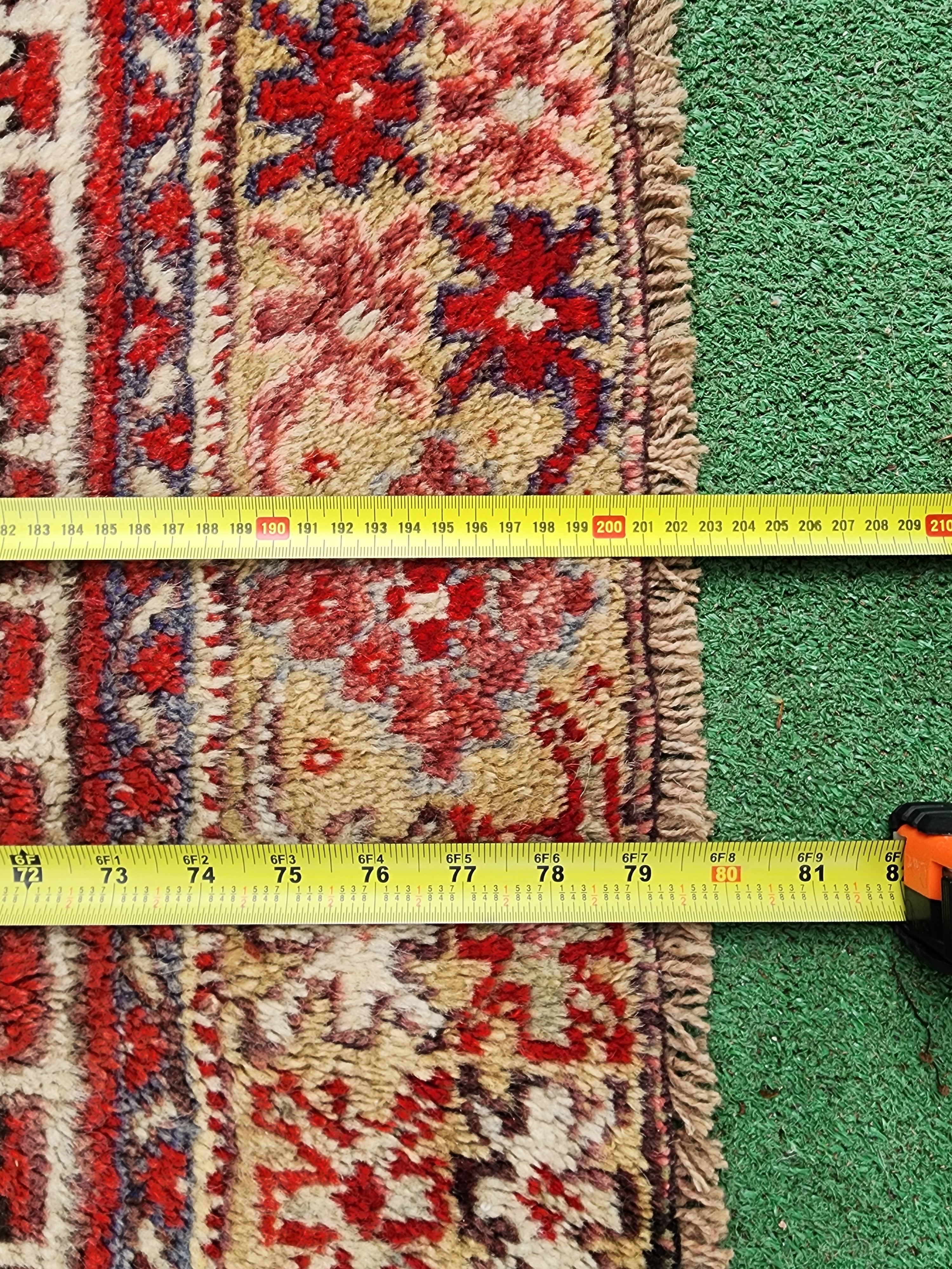 antique Turkish Wool Small Rug — styled view