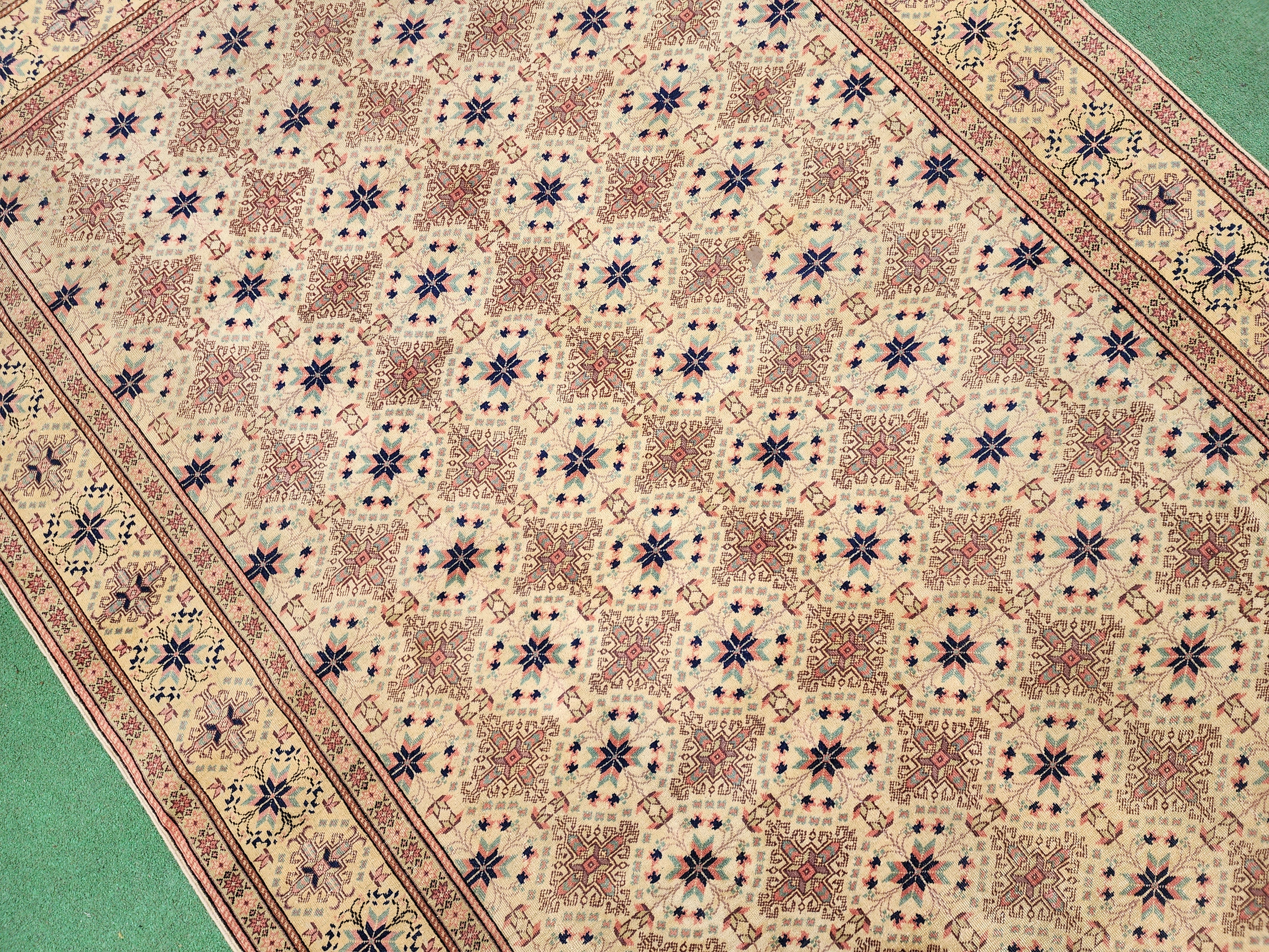 vintage Kayseri Wool Large Area Rug — in setting
