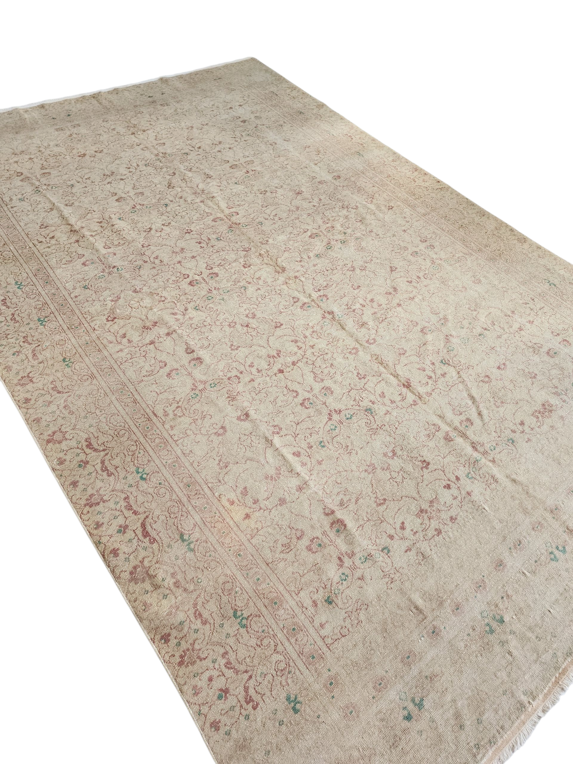 vintage Kayseri Wool Large Area Rug — back view