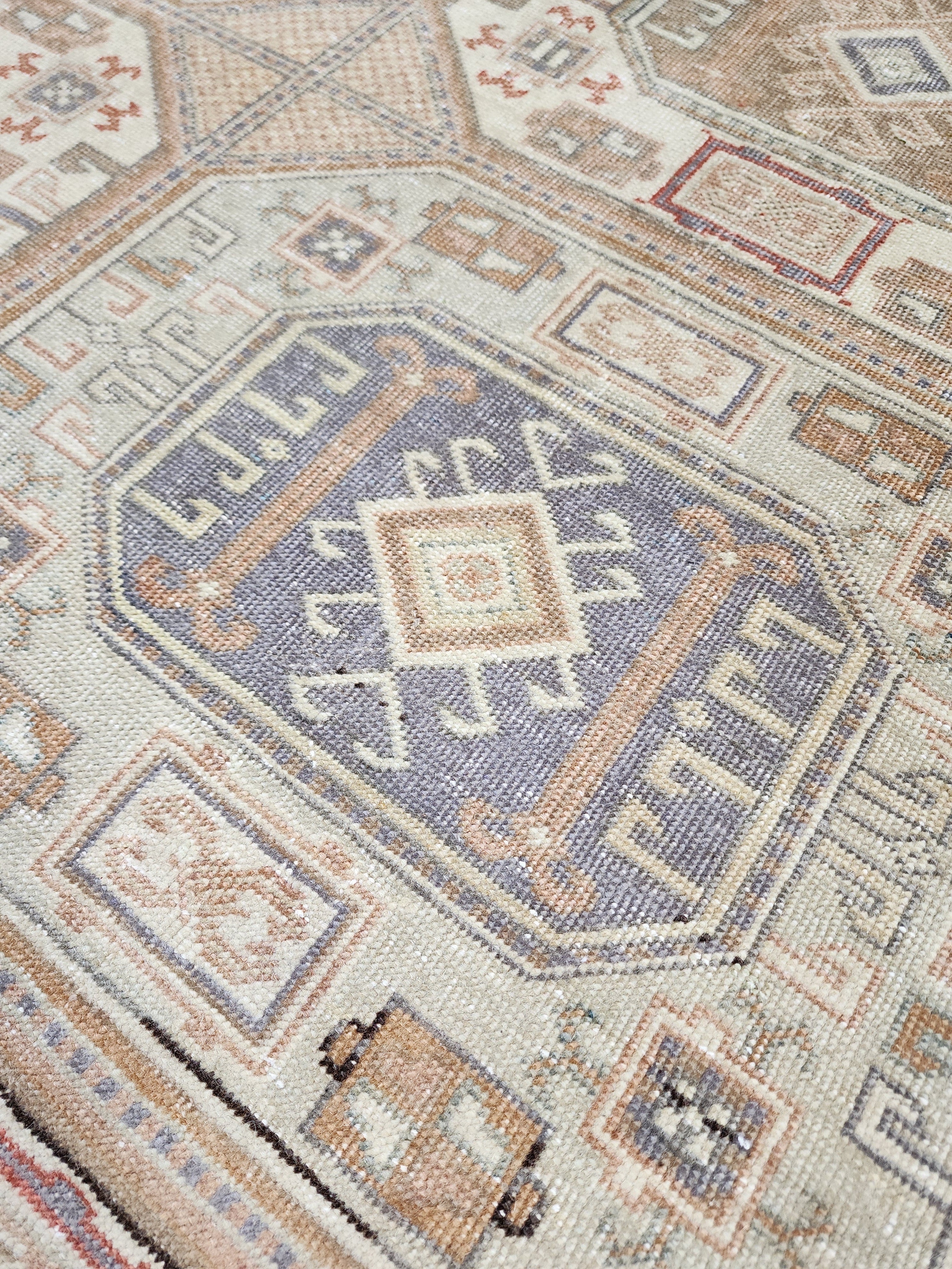 antique Kayseri Wool Large Area Rug — colour close-up