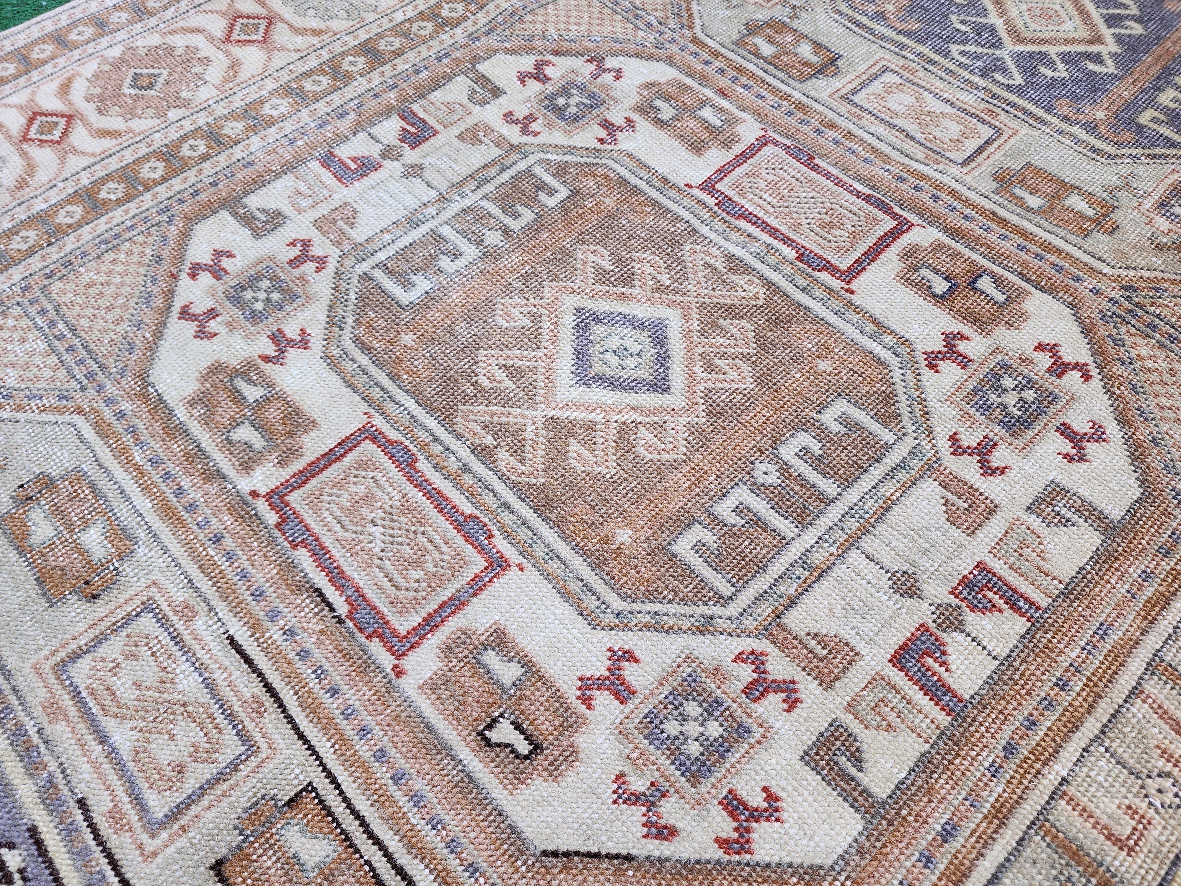 antique Kayseri Wool Large Area Rug — styled view