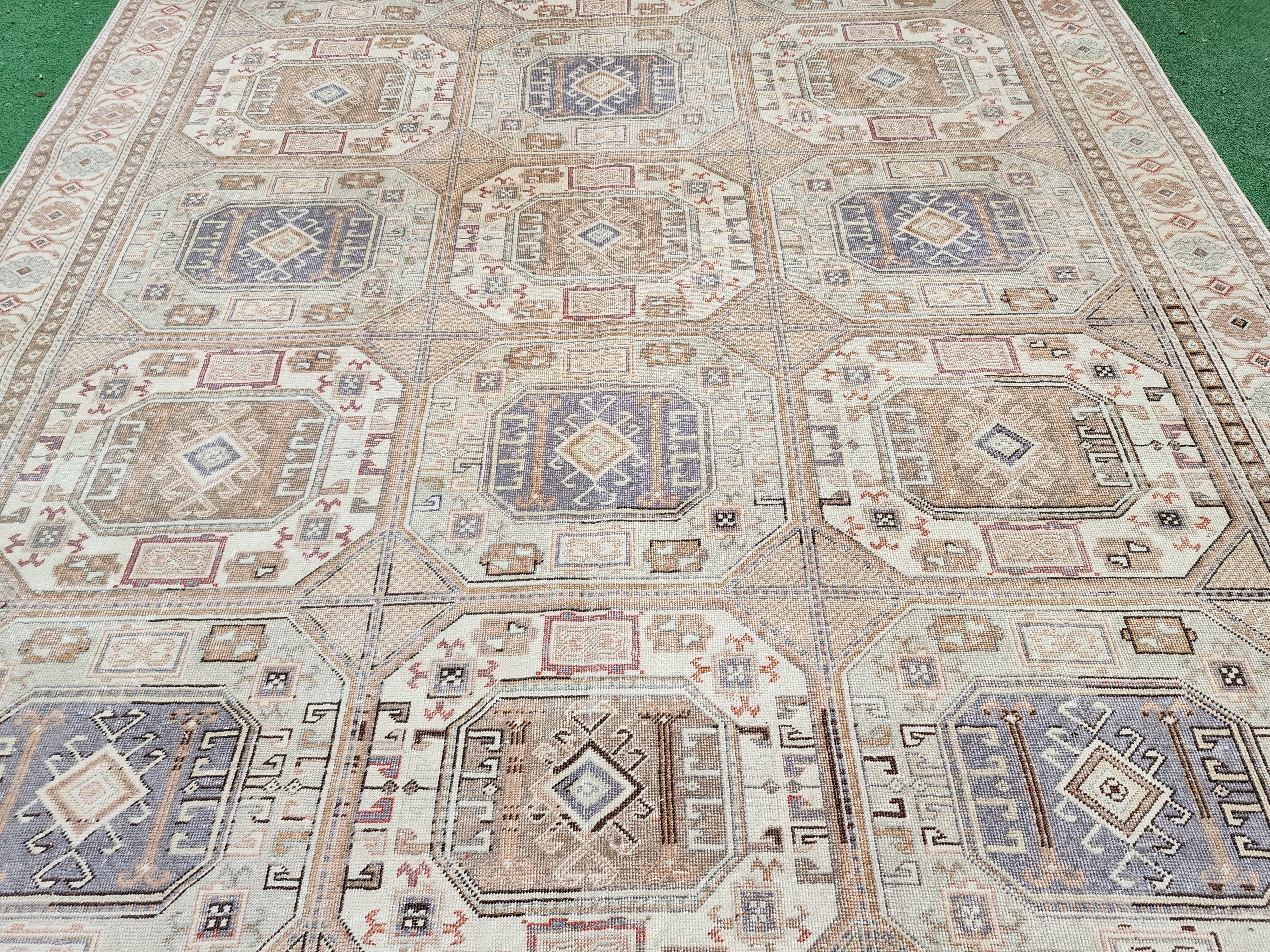 antique Kayseri Wool Large Area Rug — styled view