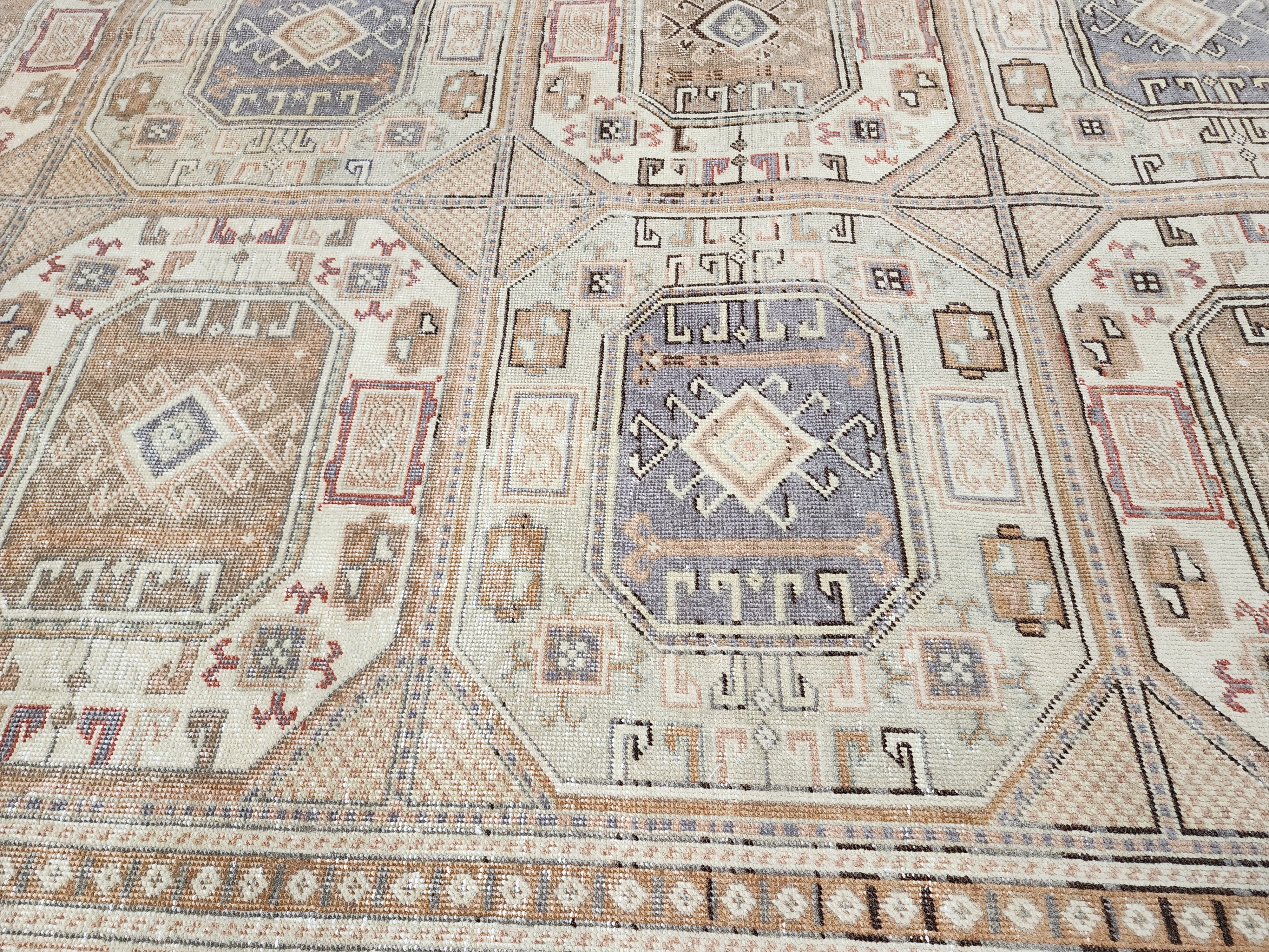 Vintage Pastel Turkish Kayseri Rug 9'7''x6'7''