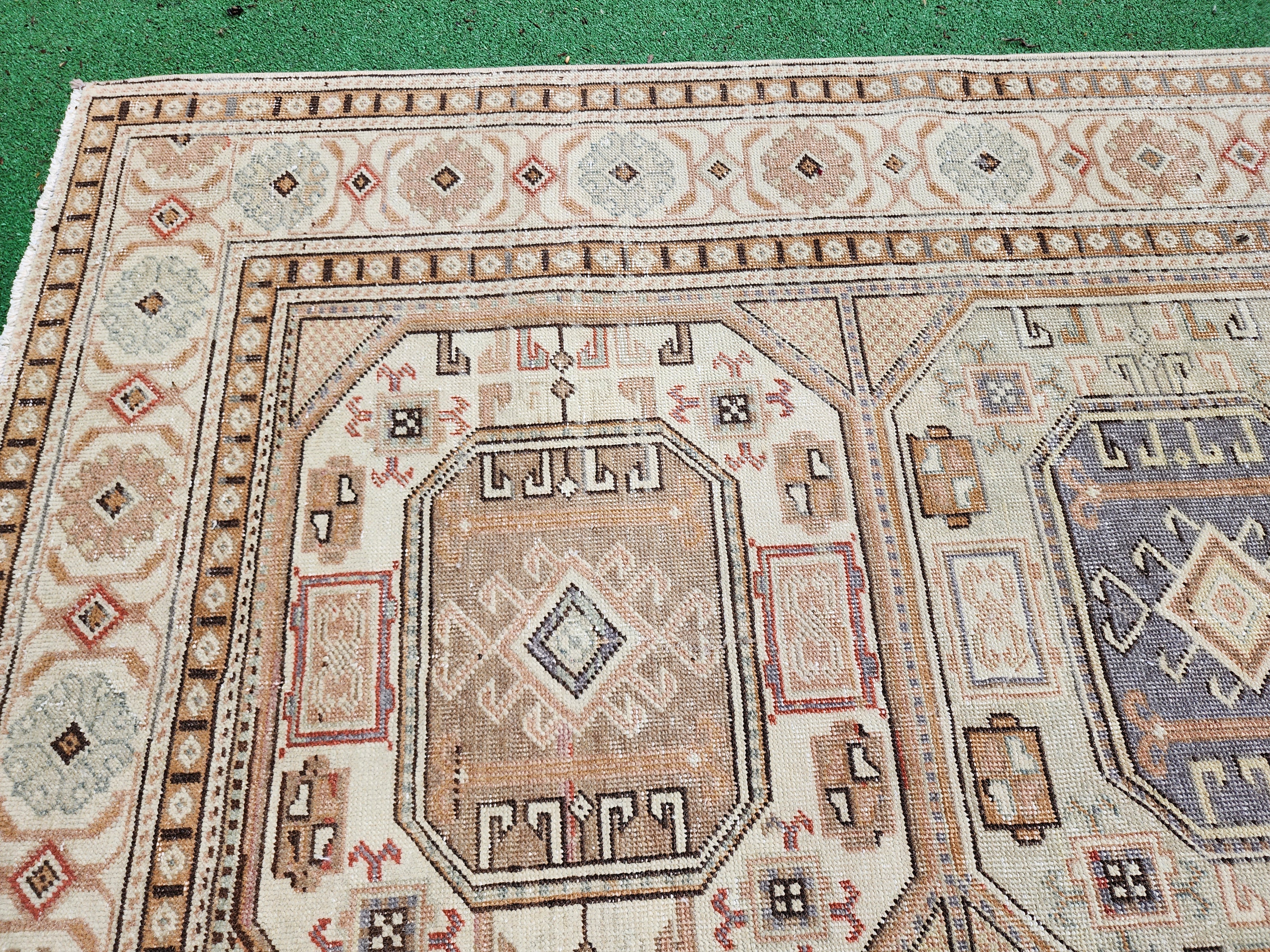 antique Kayseri Wool Large Area Rug — pile detail