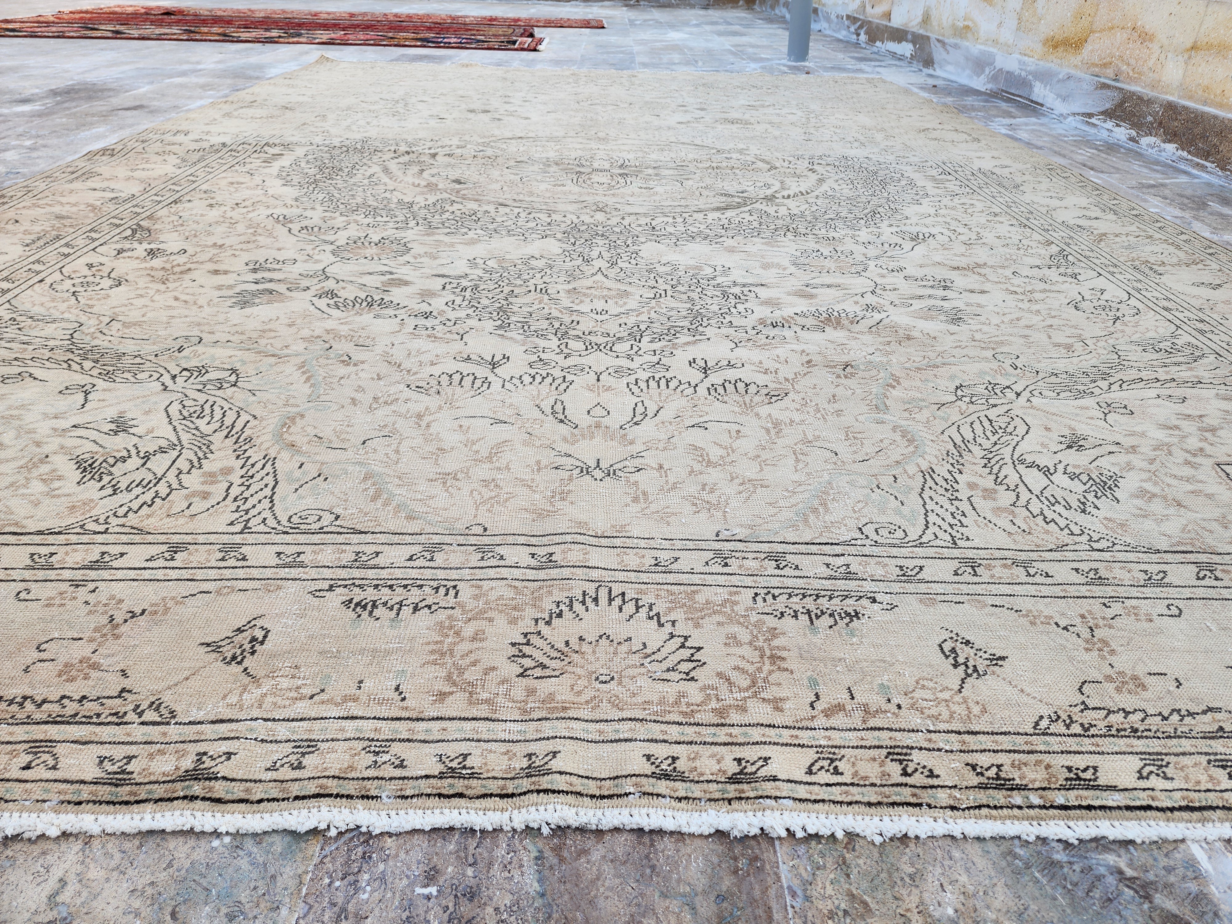vintage Anatolian Large Area Rug — styled view