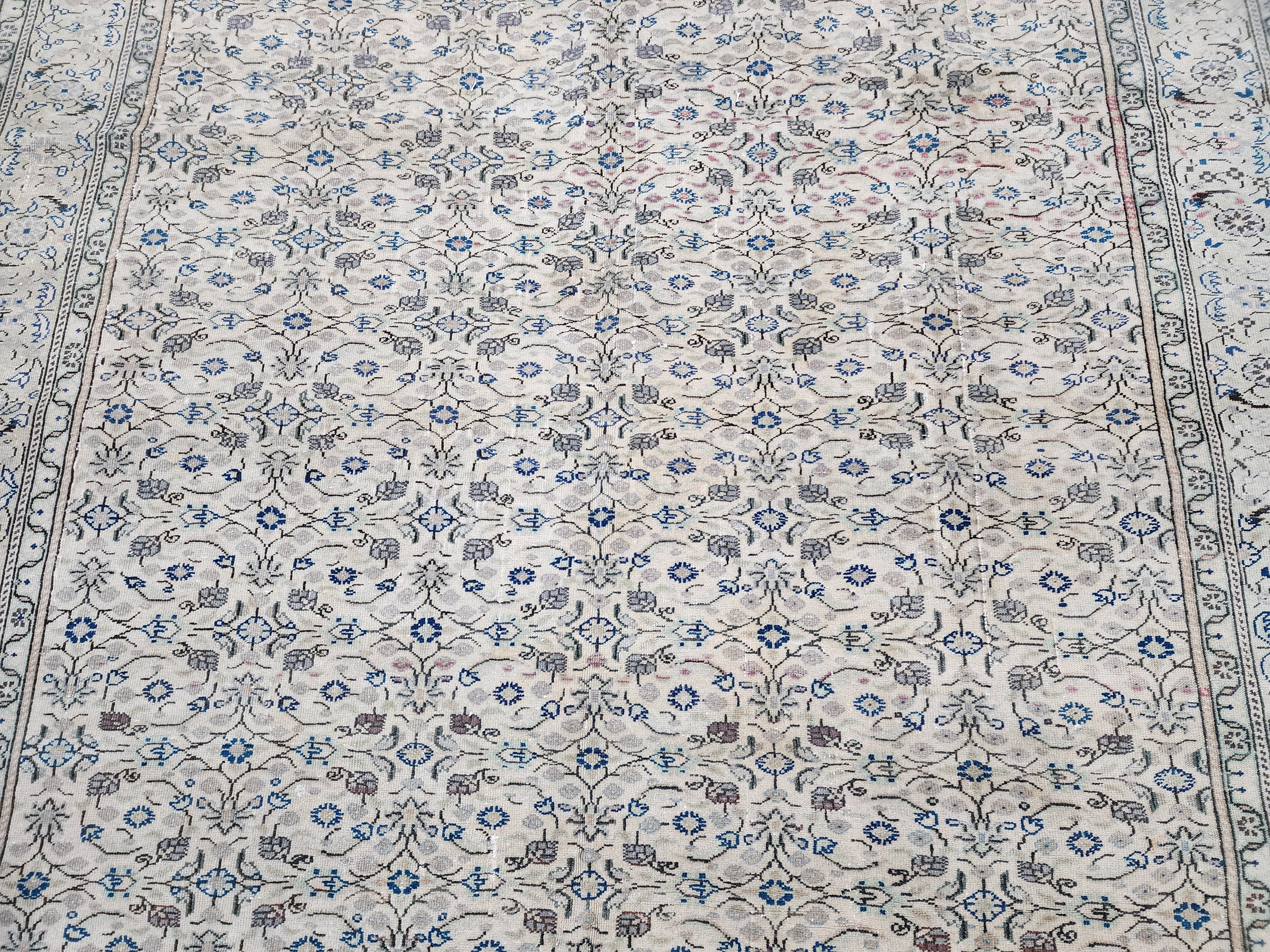 vintage Kayseri Wool Large Area Rug — pattern close-up