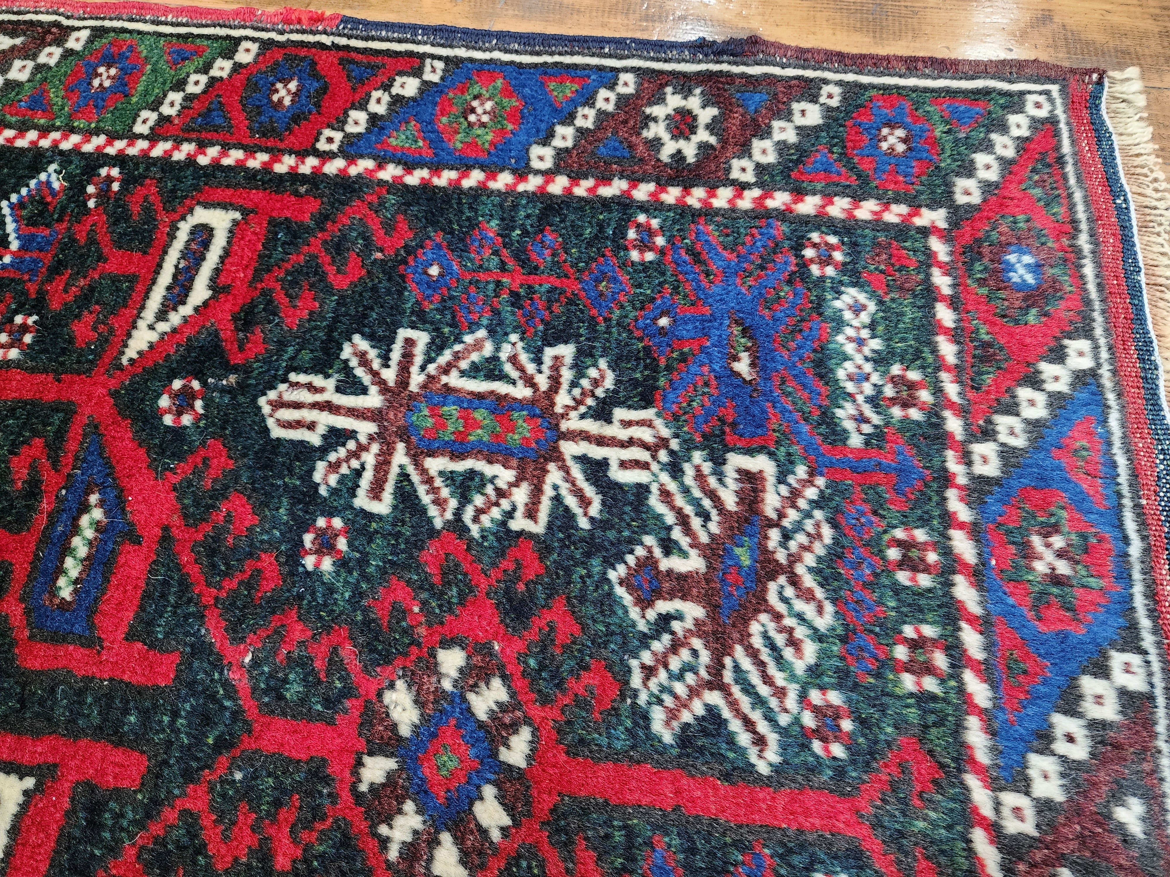 vintage Tribal Wool Small Rug — styled view