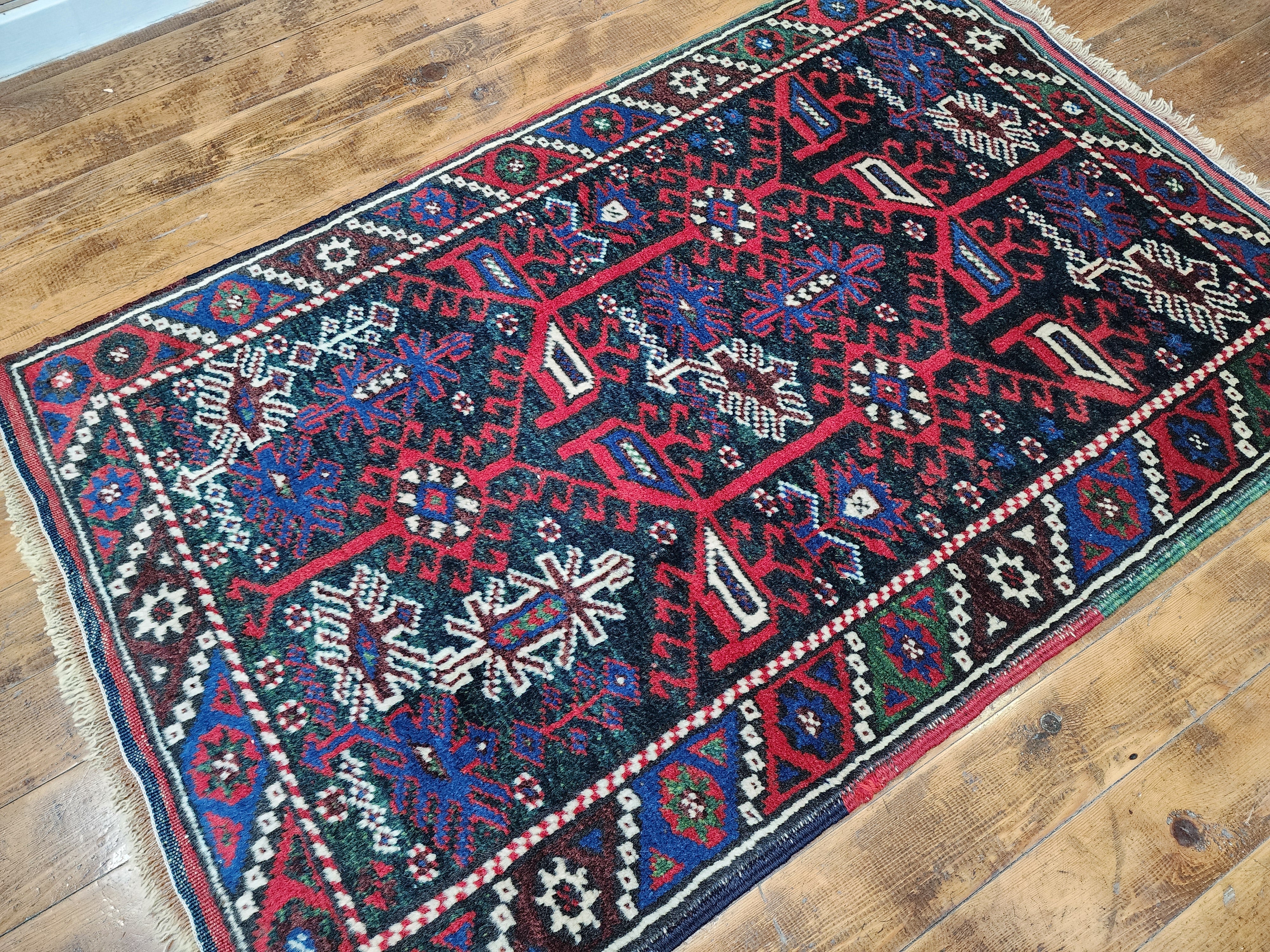vintage Tribal Wool Small Rug — styled view