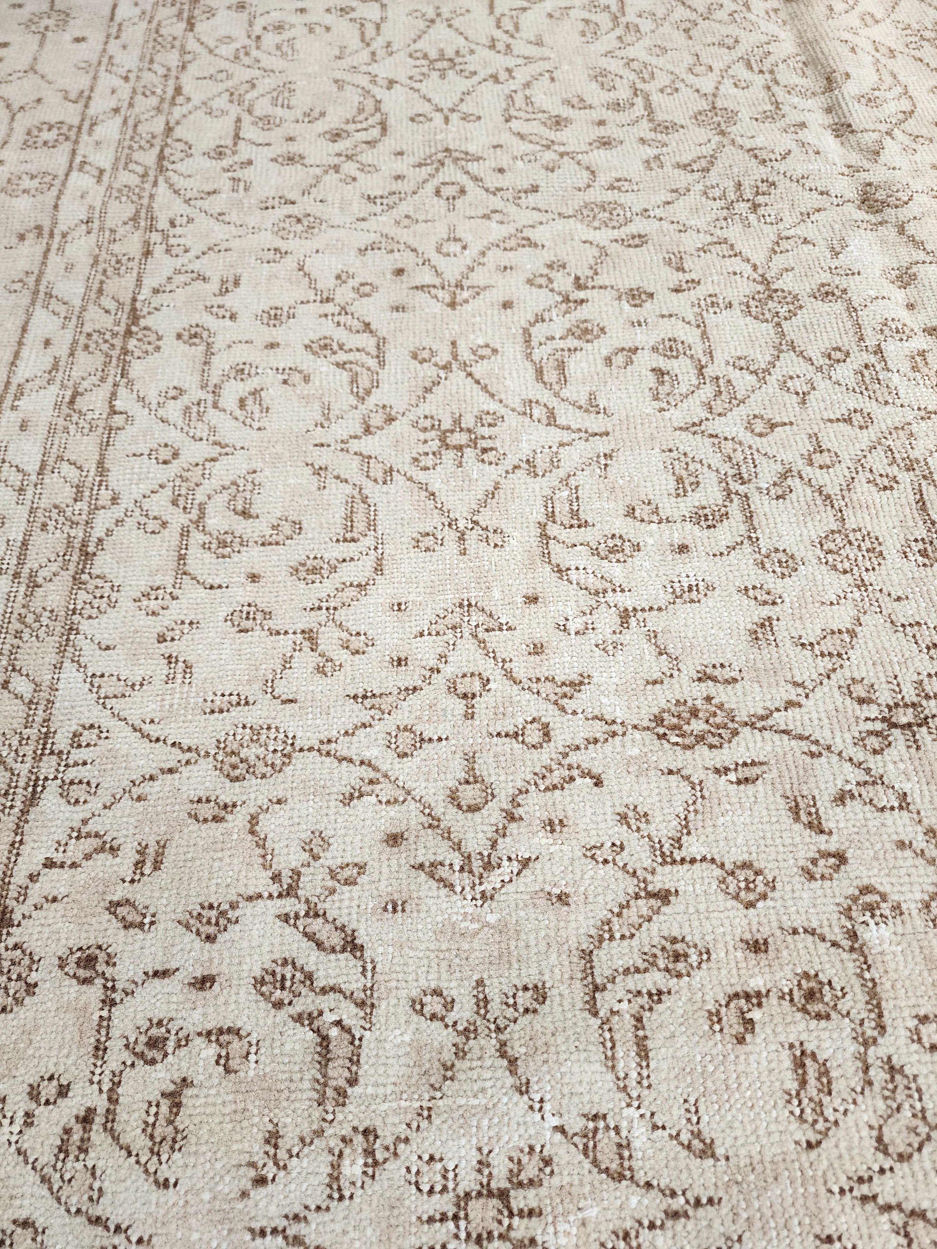 vintage Kayseri Wool Area Rug — pile detail