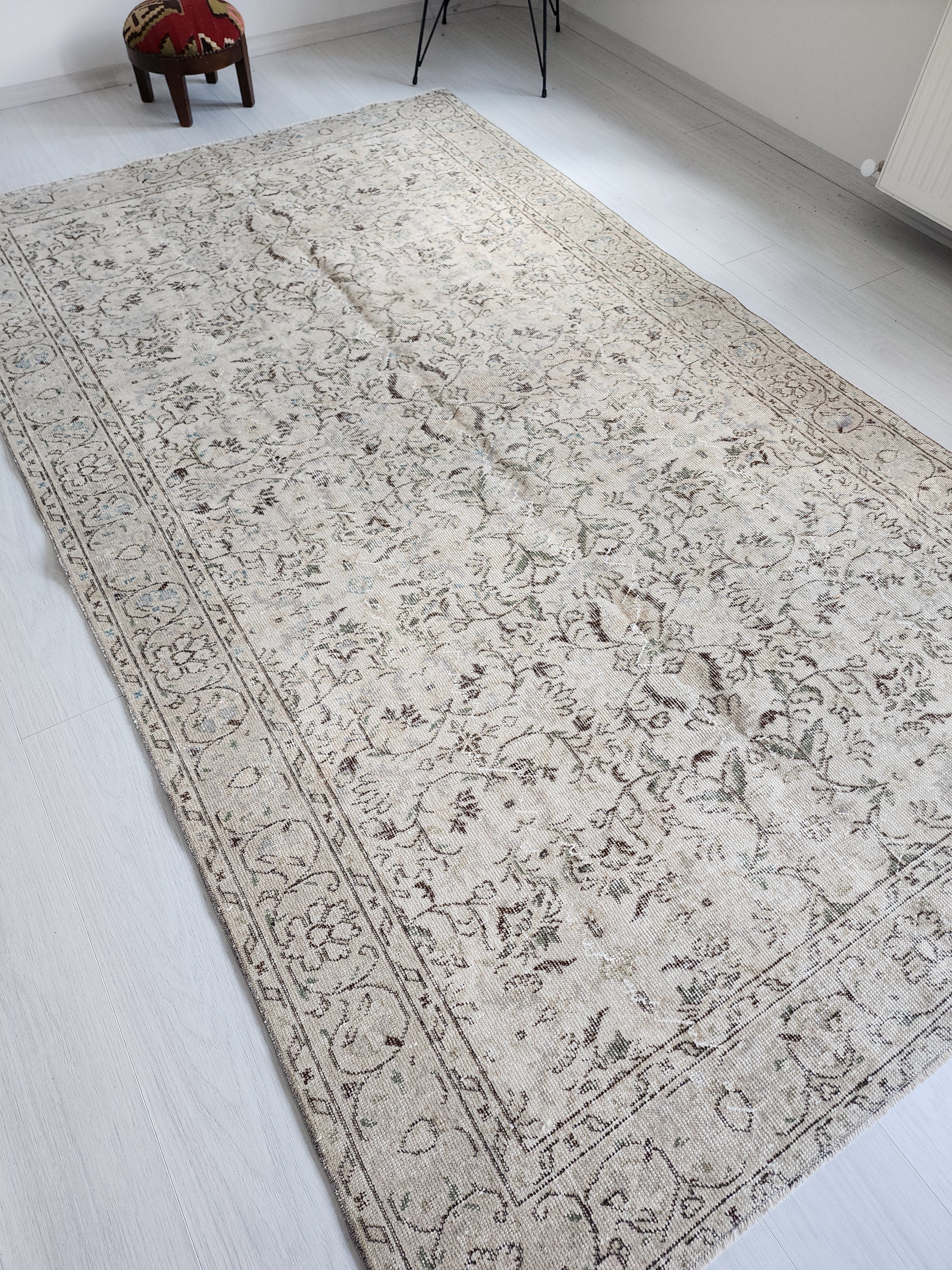 vintage Anatolian Area Rug — back view