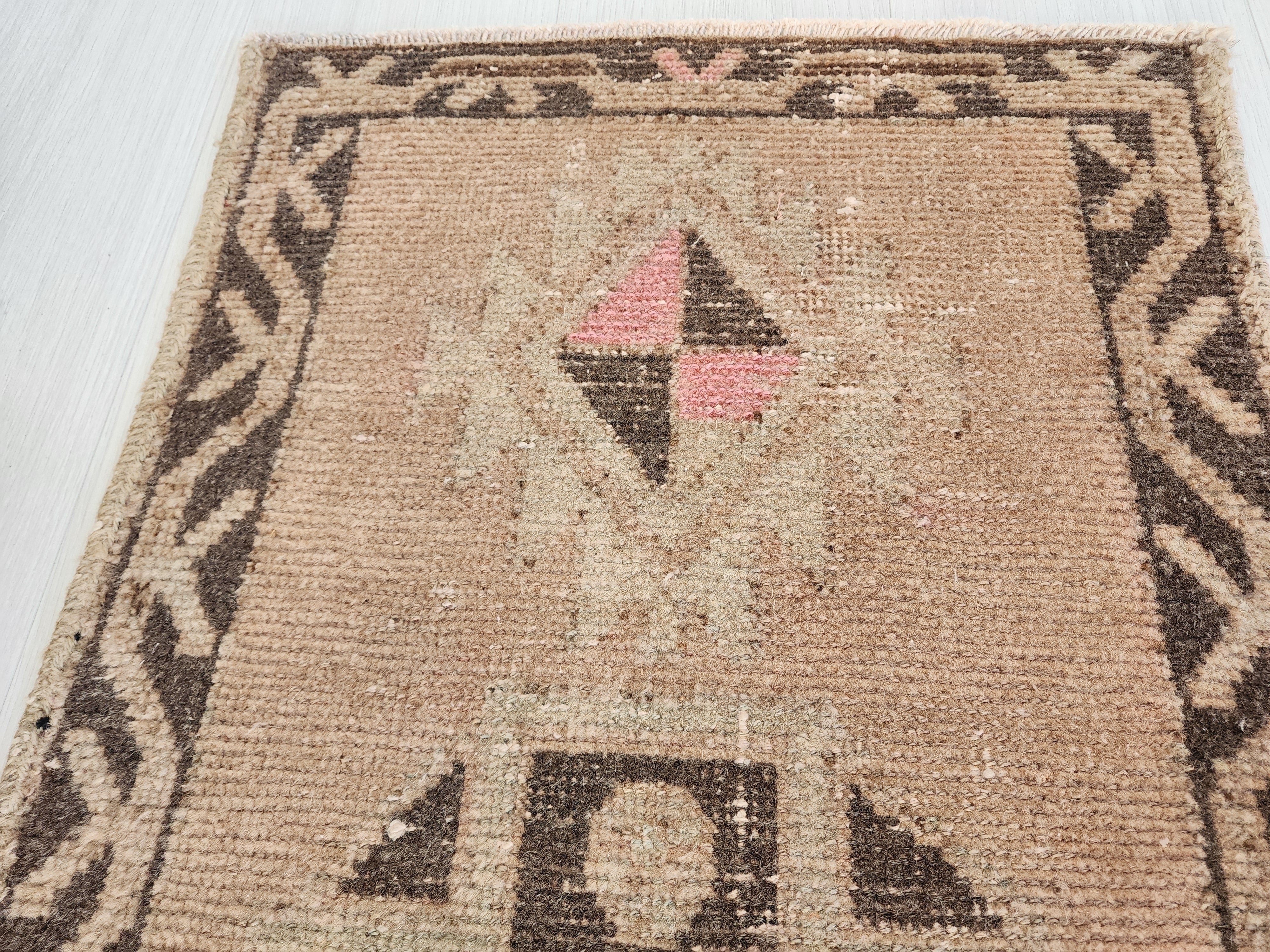 vintage Anatolian Wool Small Rug — in setting
