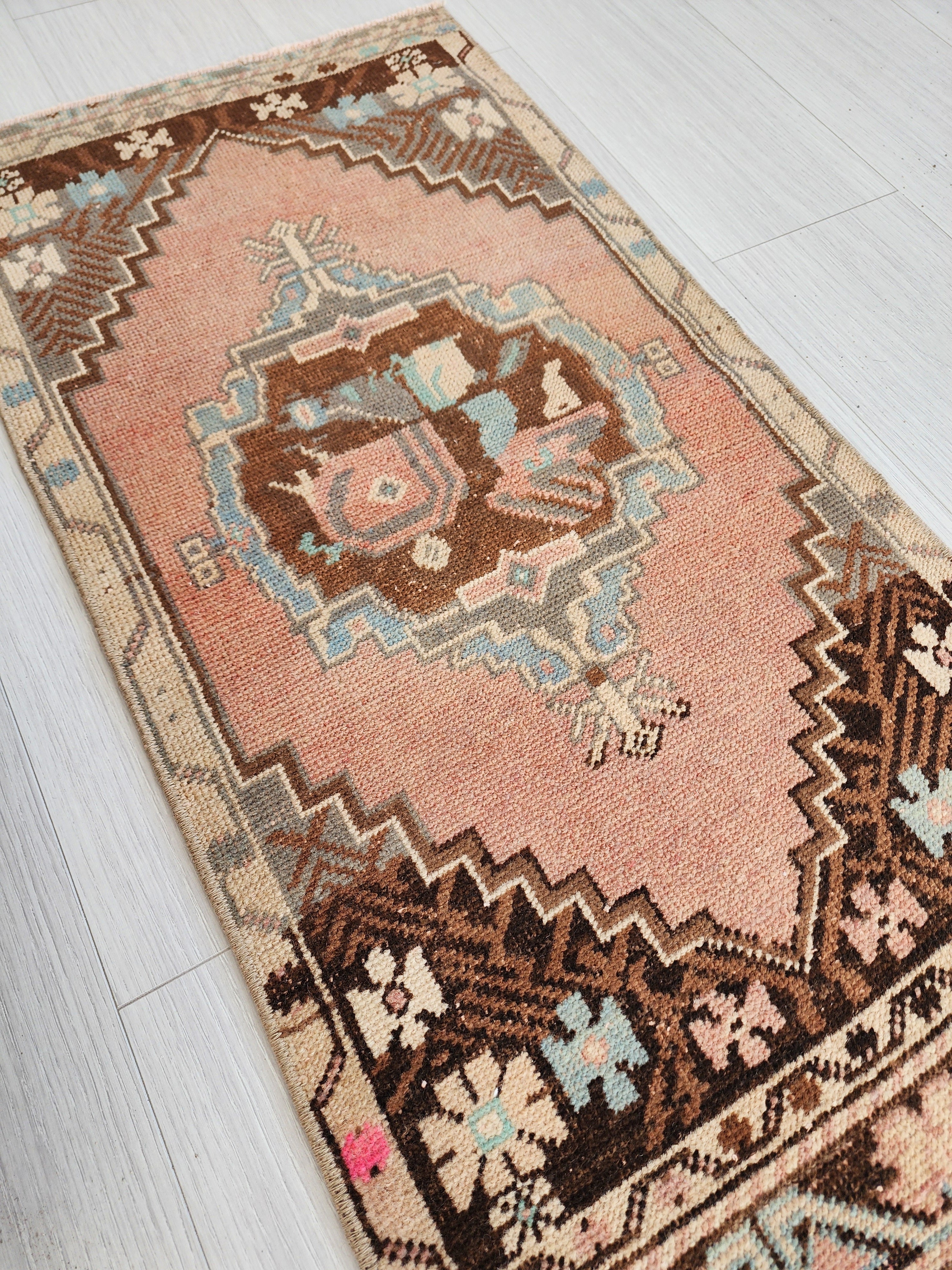 antique Anatolian Small Rug — back view