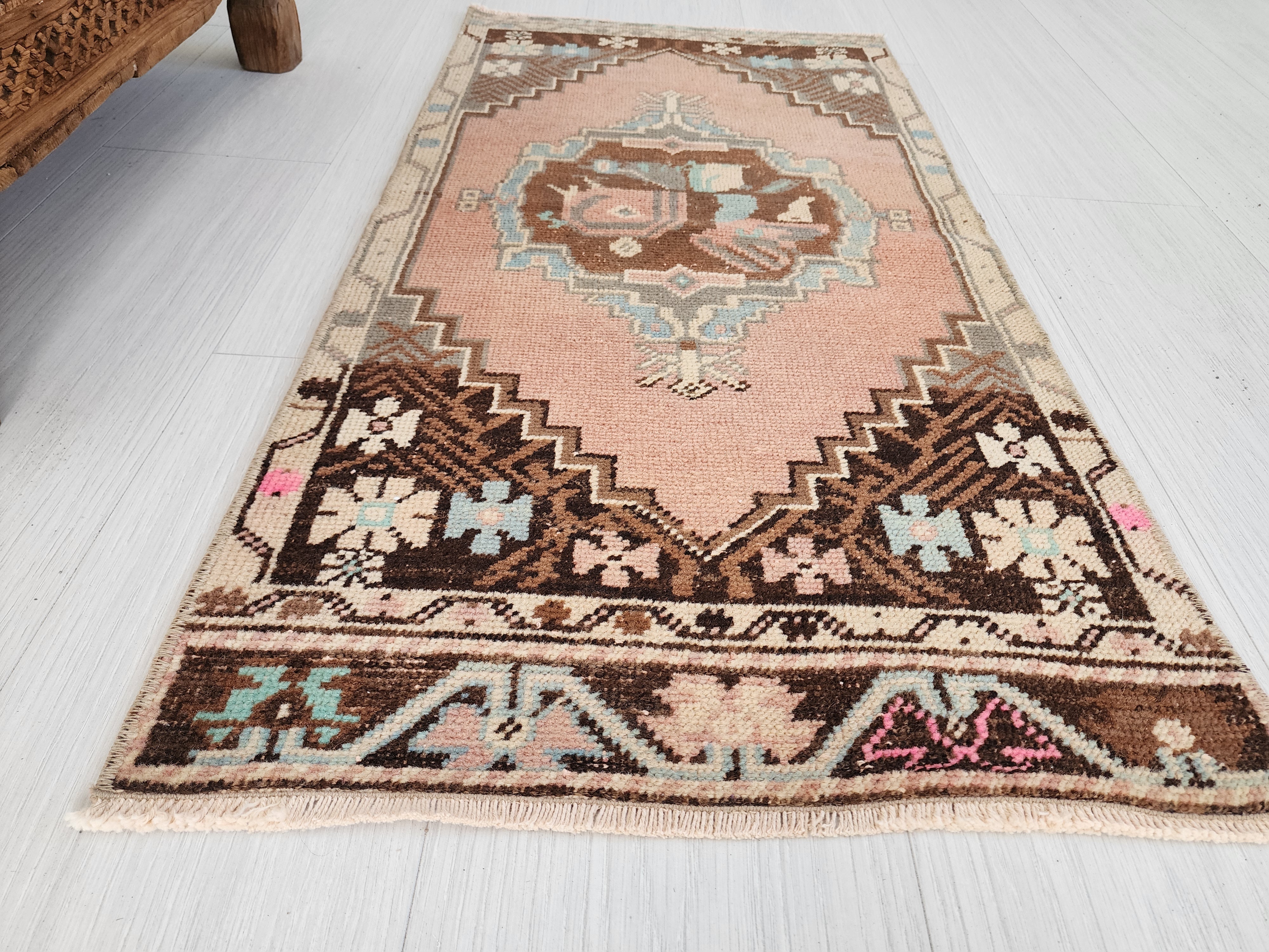 antique Anatolian Small Rug — detail texture