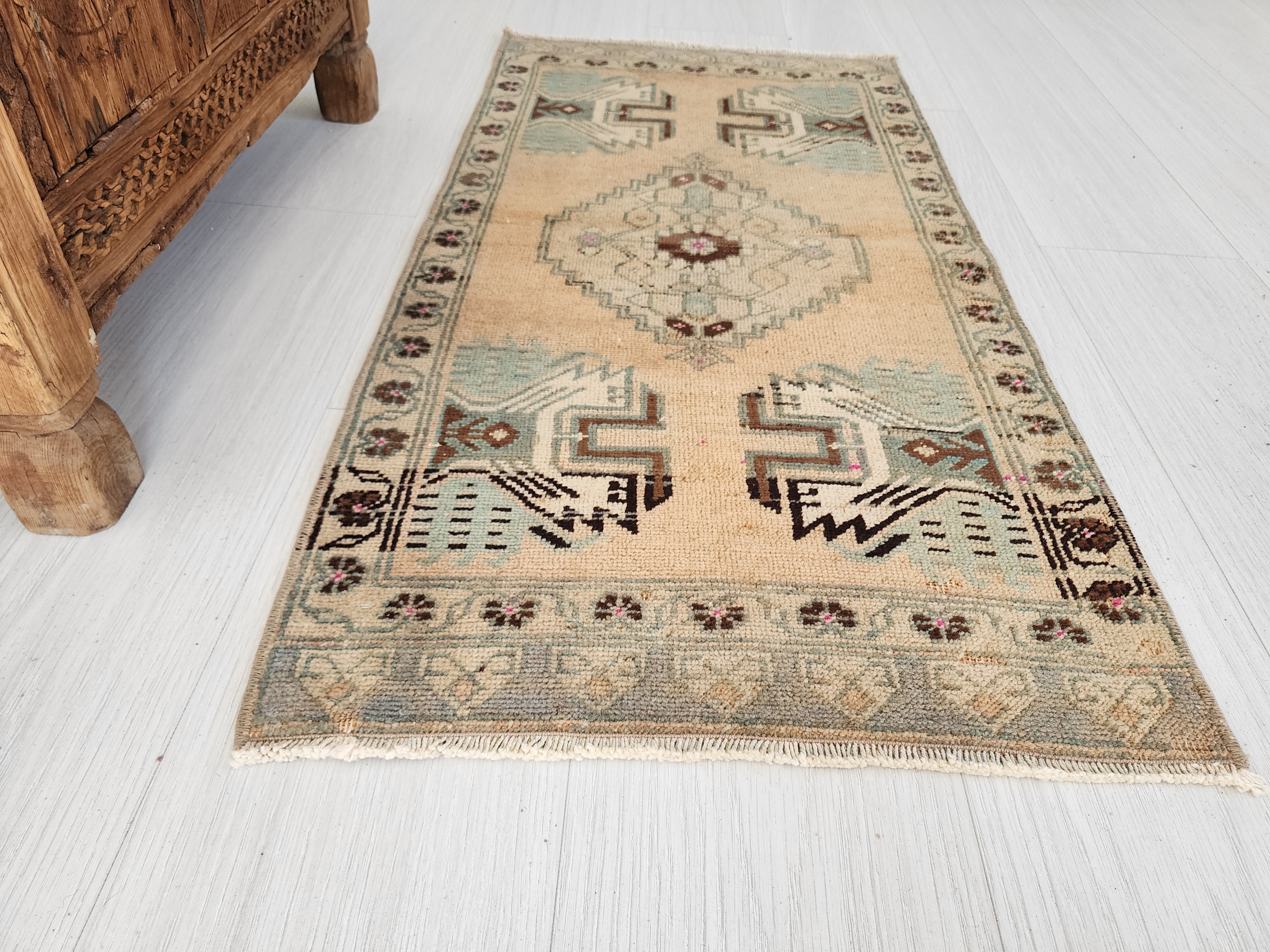vintage Anatolian Small Rug — in setting