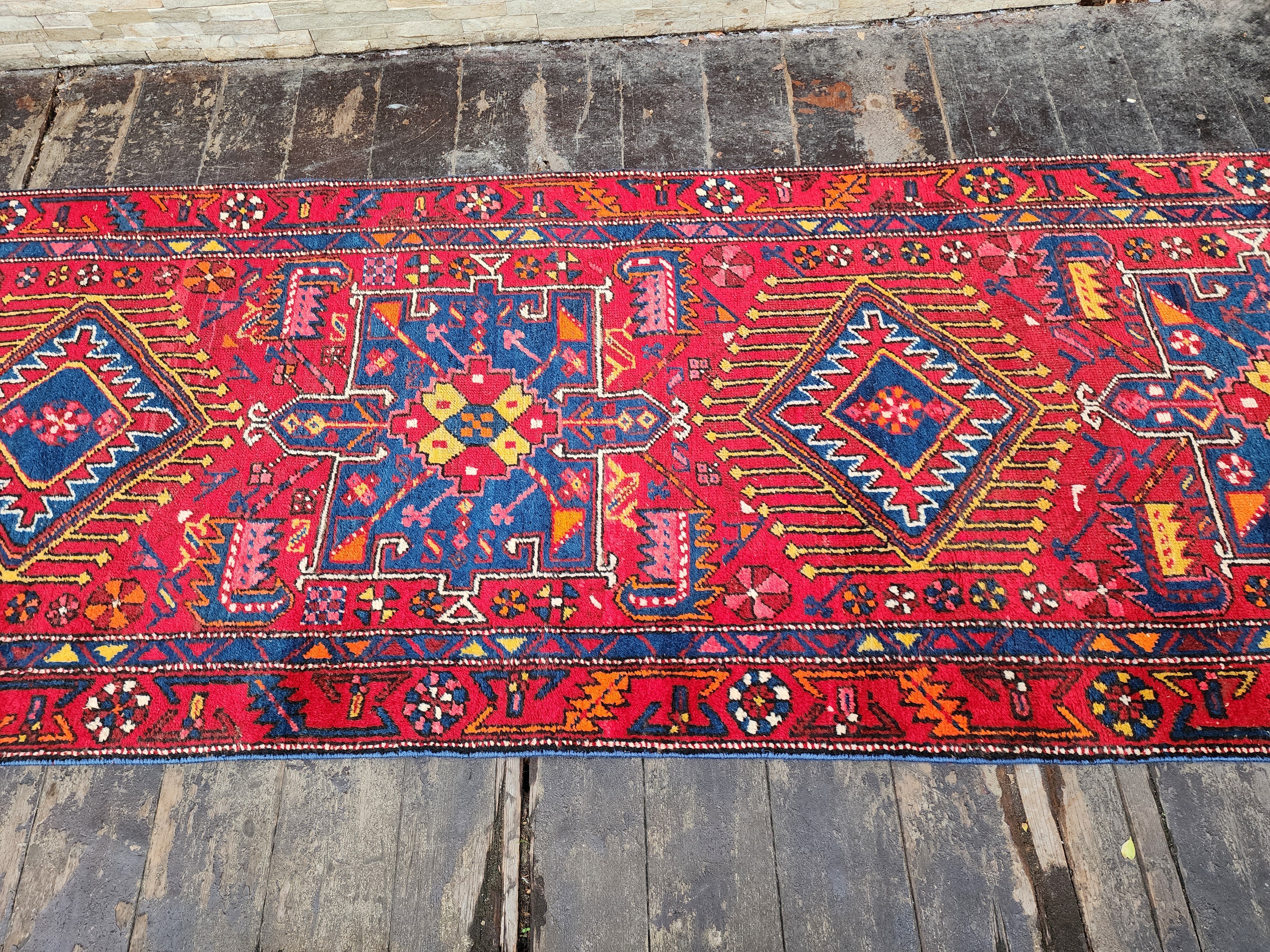 antique Persian Runner Rug — pattern close-up