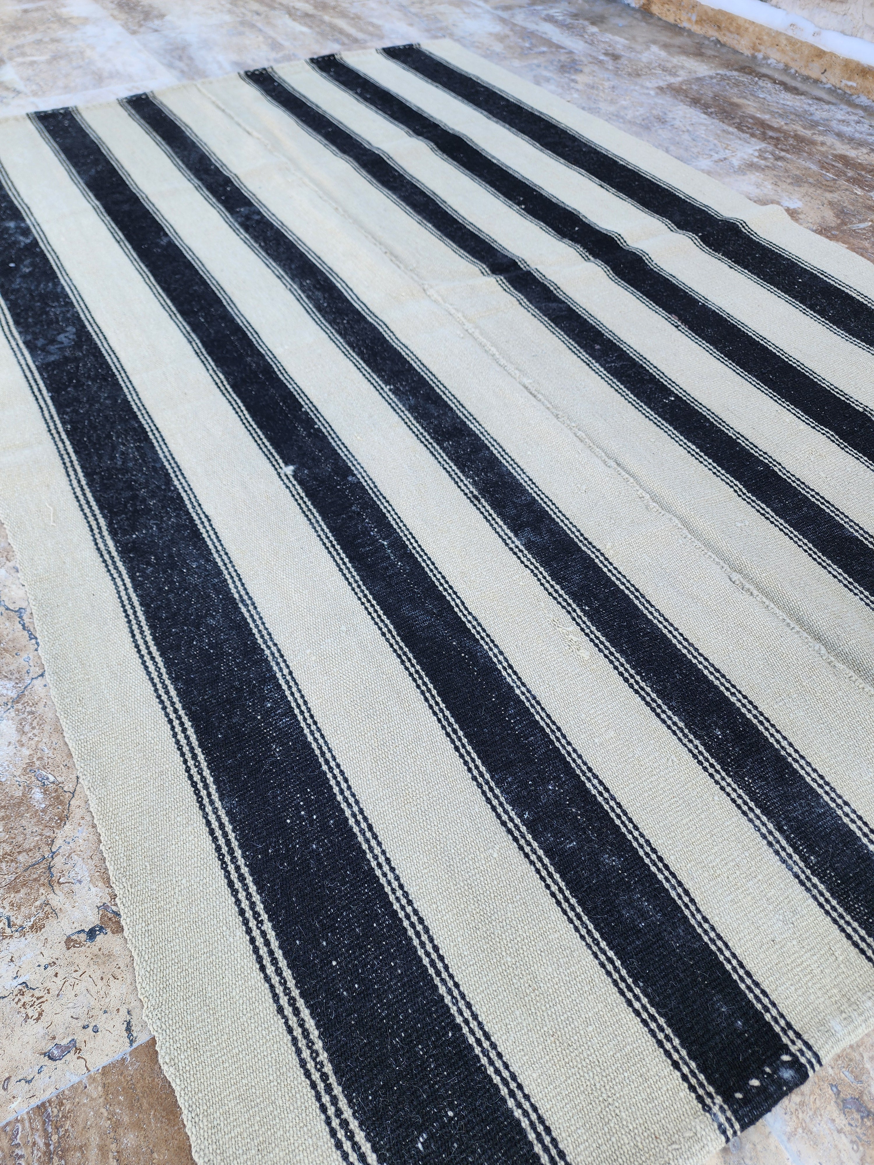 vintage Anatolian Wool Small Rug — in setting