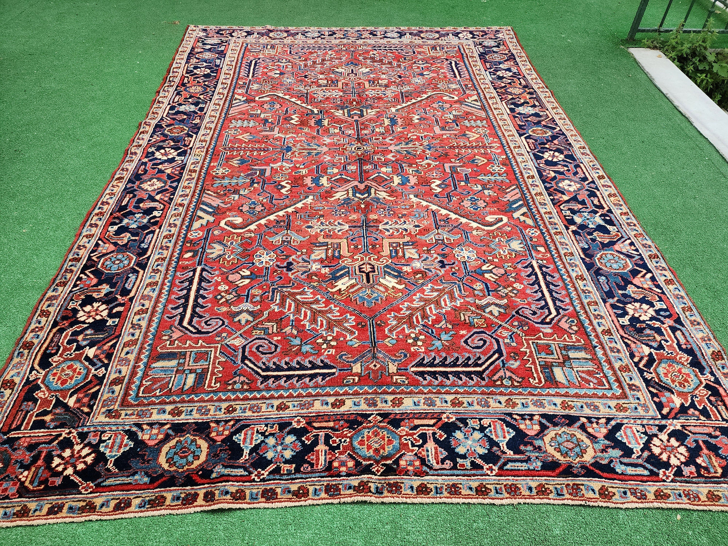 Persian Area Rug for the Living Room, Vintage Tribal Nomadic Rustic Decor, Handmade Organic Wool Bohemian, Handmade Nomadic Rug, ''10"x6'8''