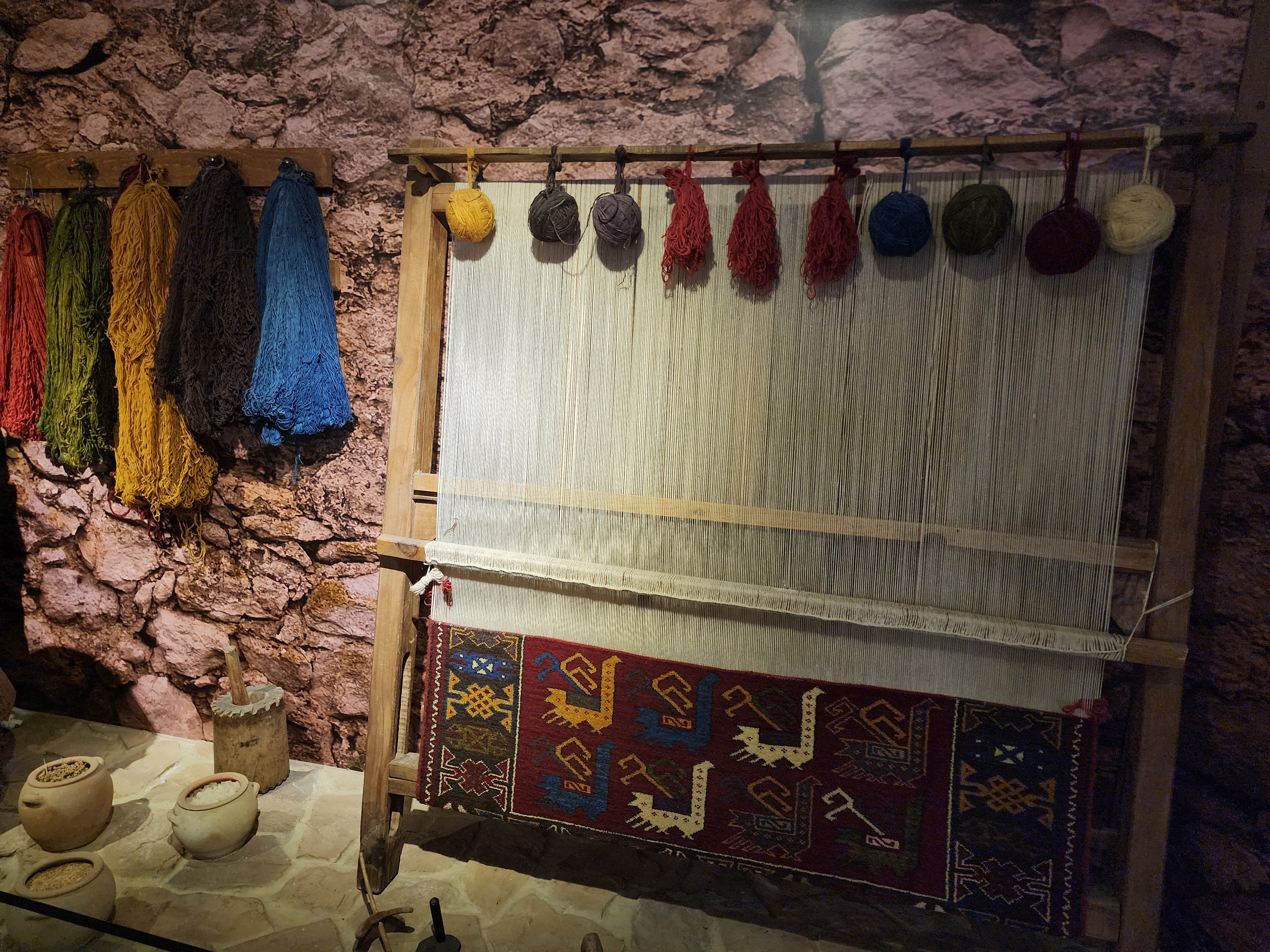 The art of rug-making originated with the Turks in Central Asia