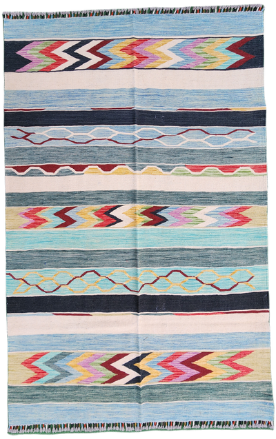 Multicolor Rugs — Oushak Multicolor Kilim Rug 6'9''x4'9''