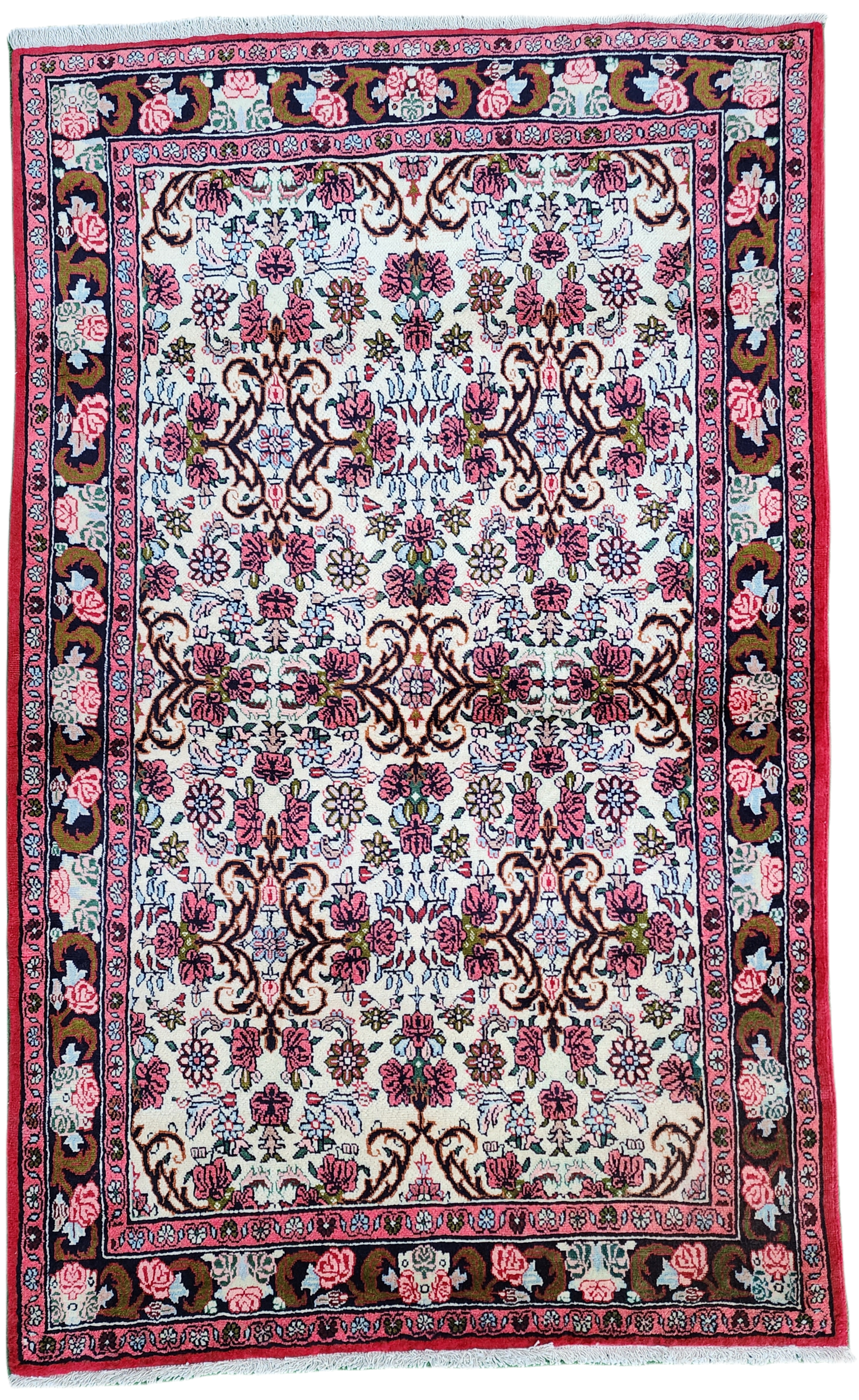 Vintage Persian Area Rug,Tribal Nomadic Bohemian Rustic Rug 5'8"x3'6"