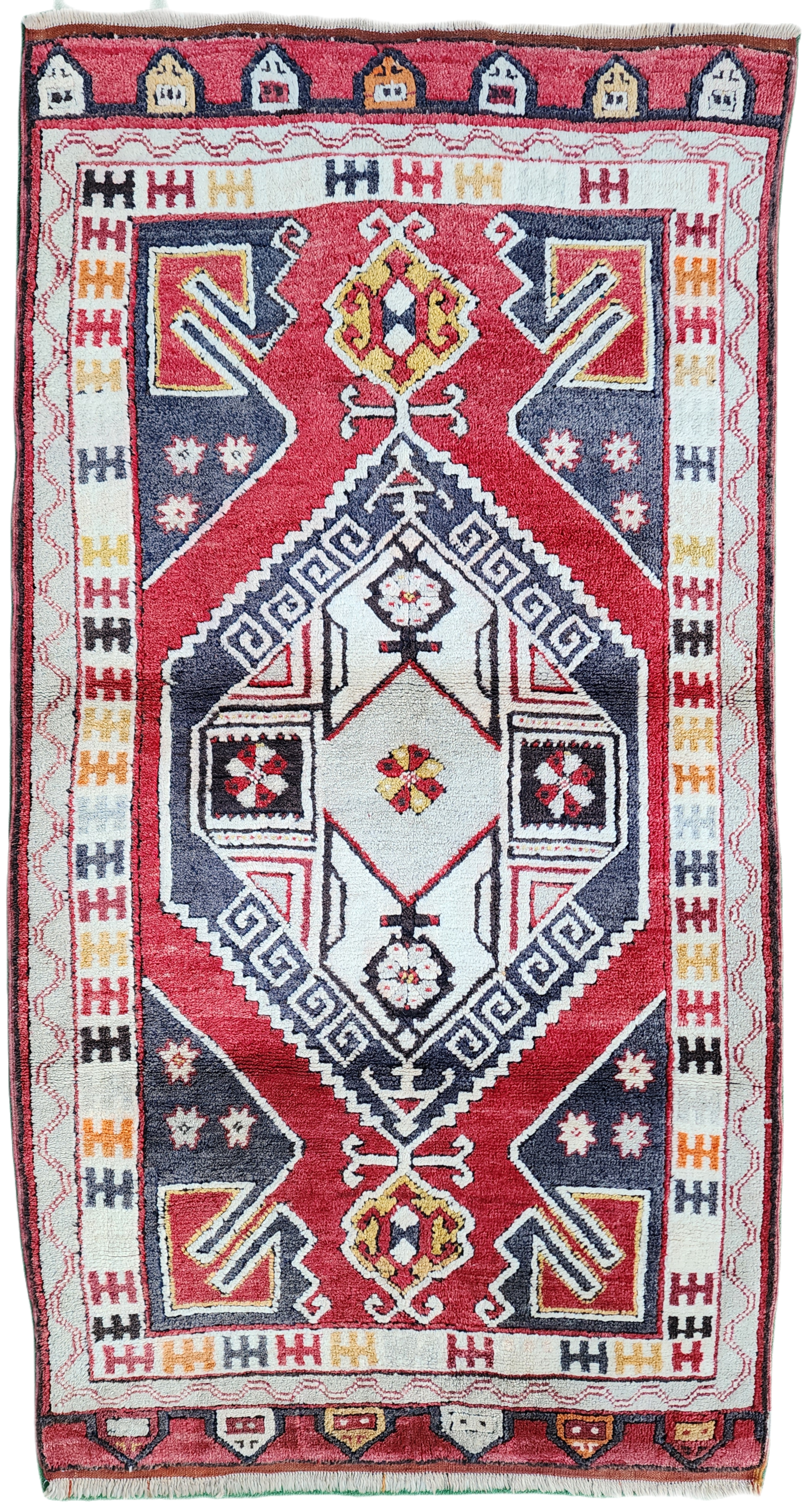 Antique Turkish Rug, Konya Rug 7 ft x 3 ft 9 in