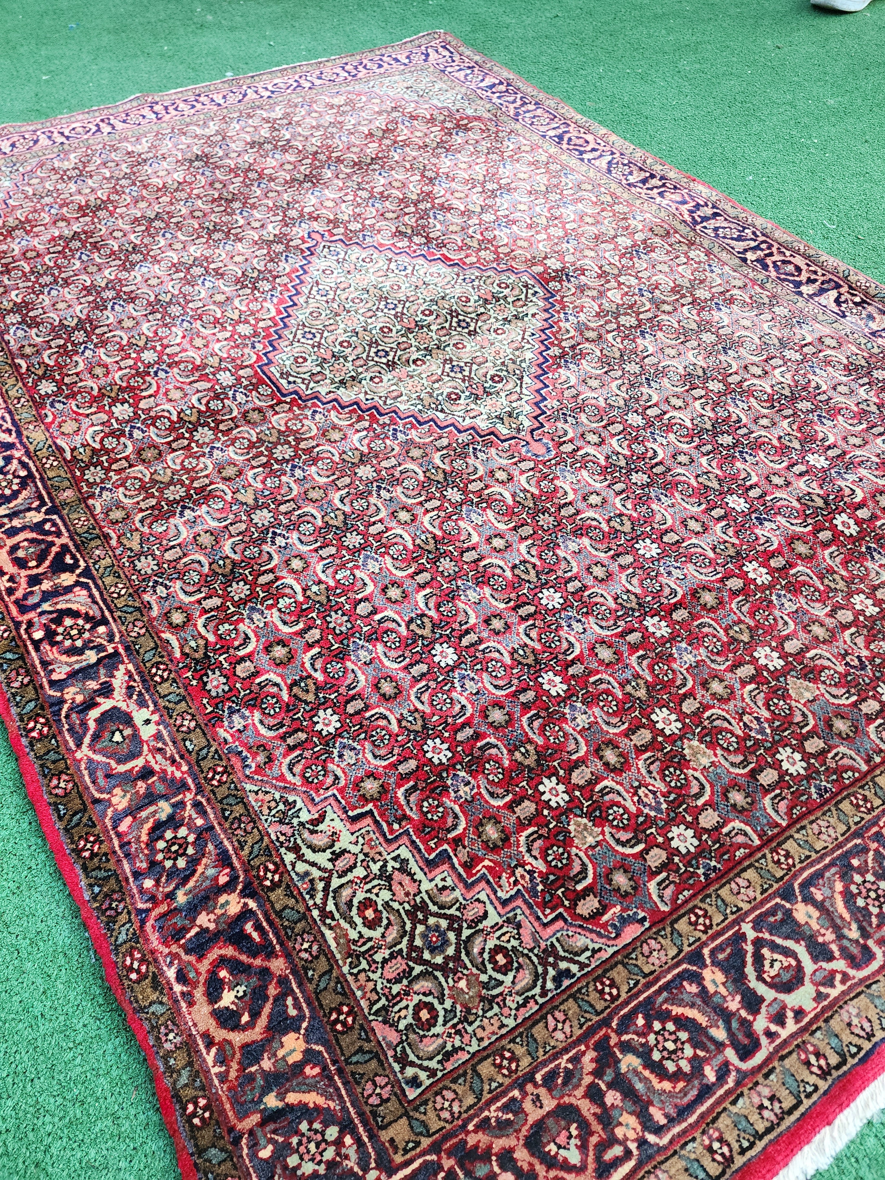 vintage Persian Wool Small Rug — back view