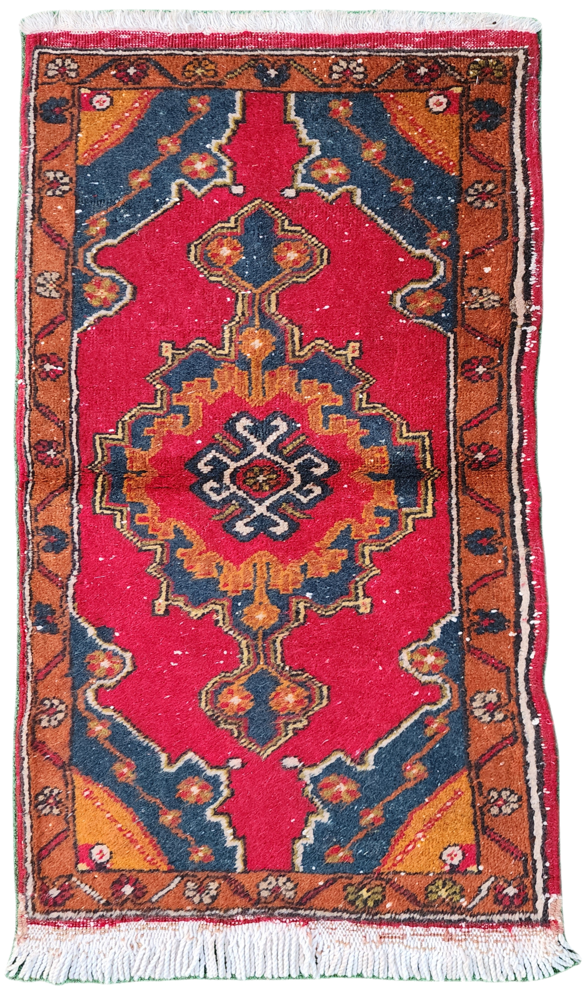 Copy of Red, Blue and Orange Turkish Rug 2'8'' x1'6''