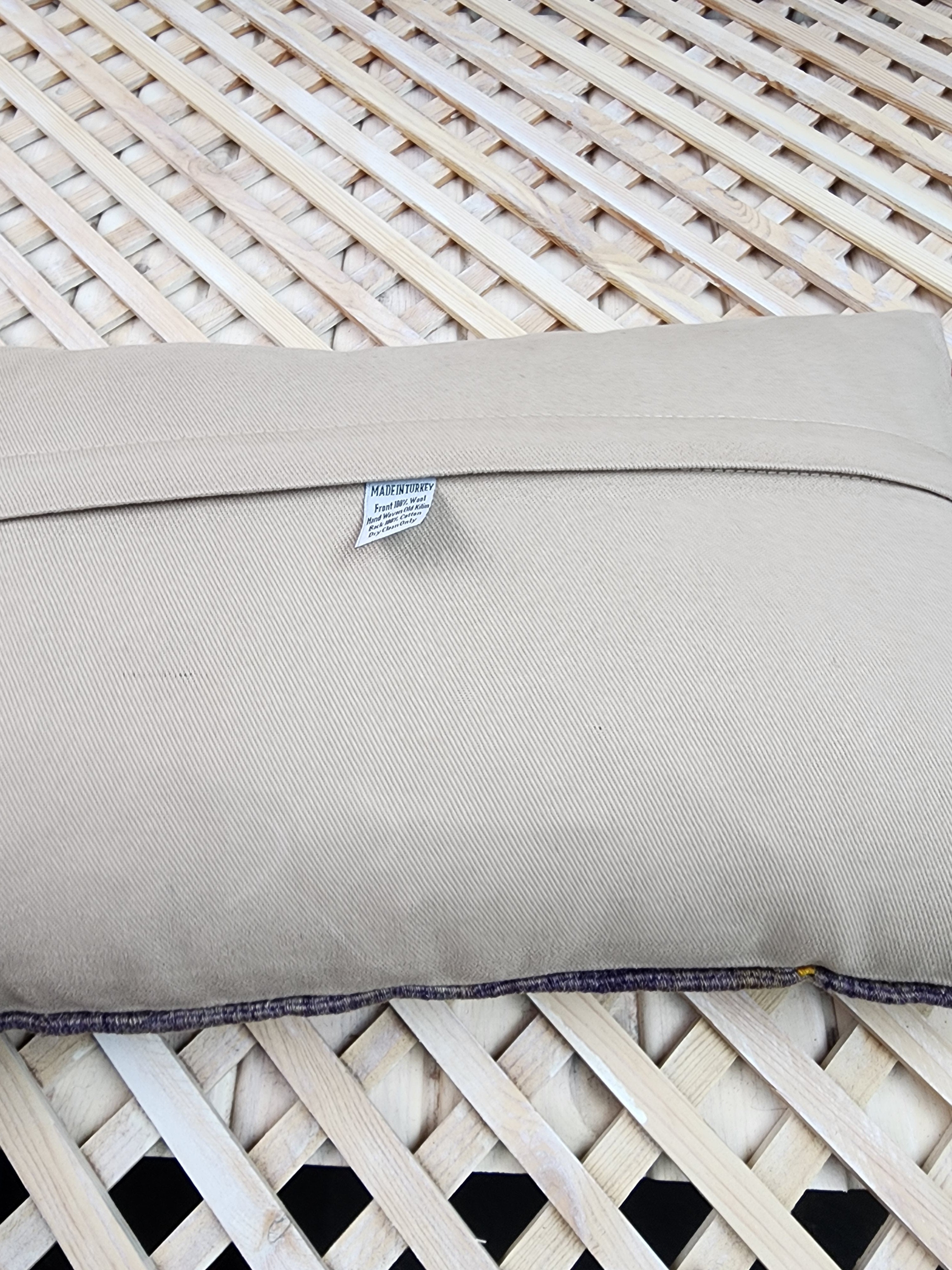 Lumbar Kilim Pillow Cover 12 x 20 in
