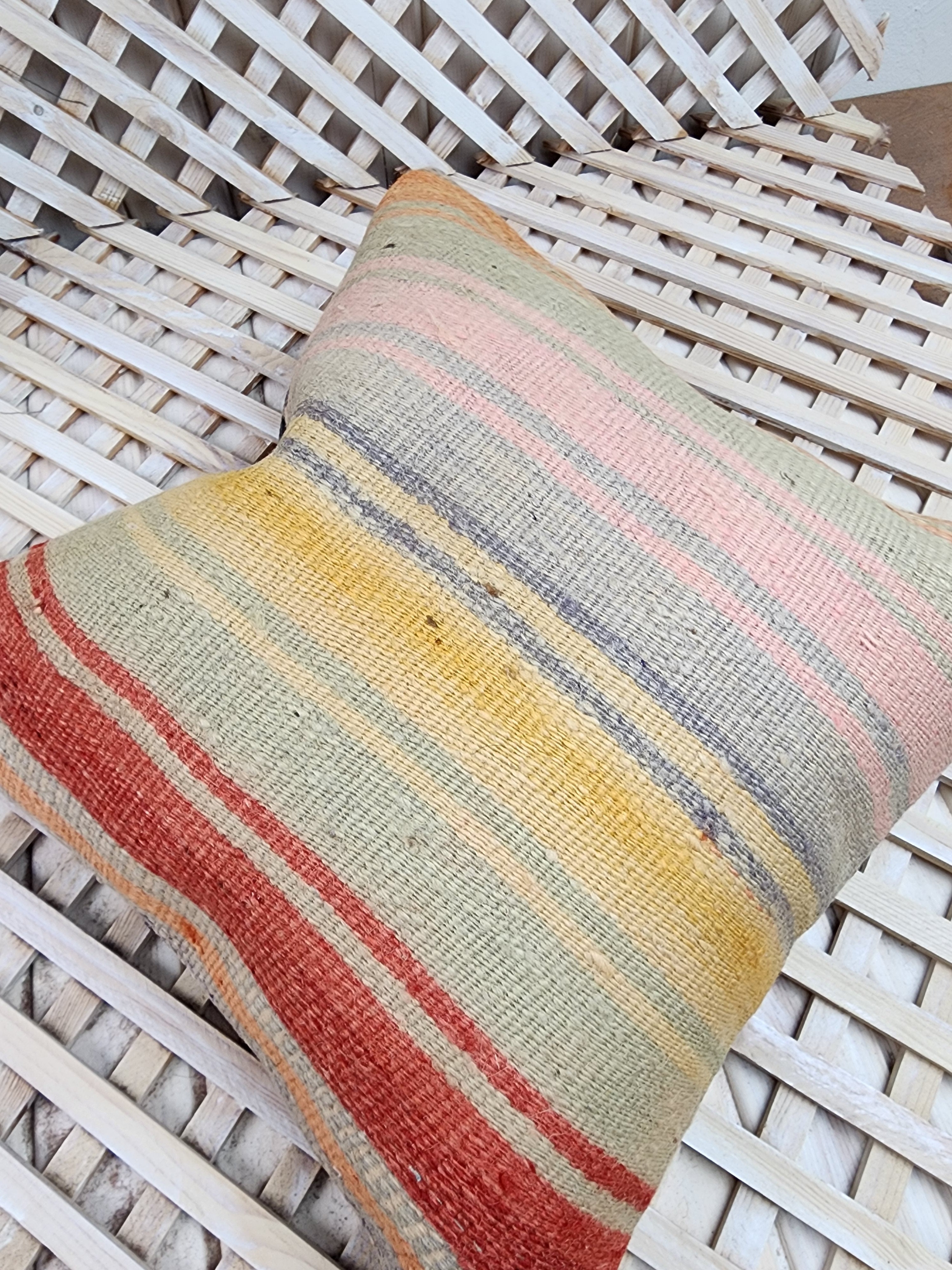 Pair of Kilim Pillows 16 x 16 in