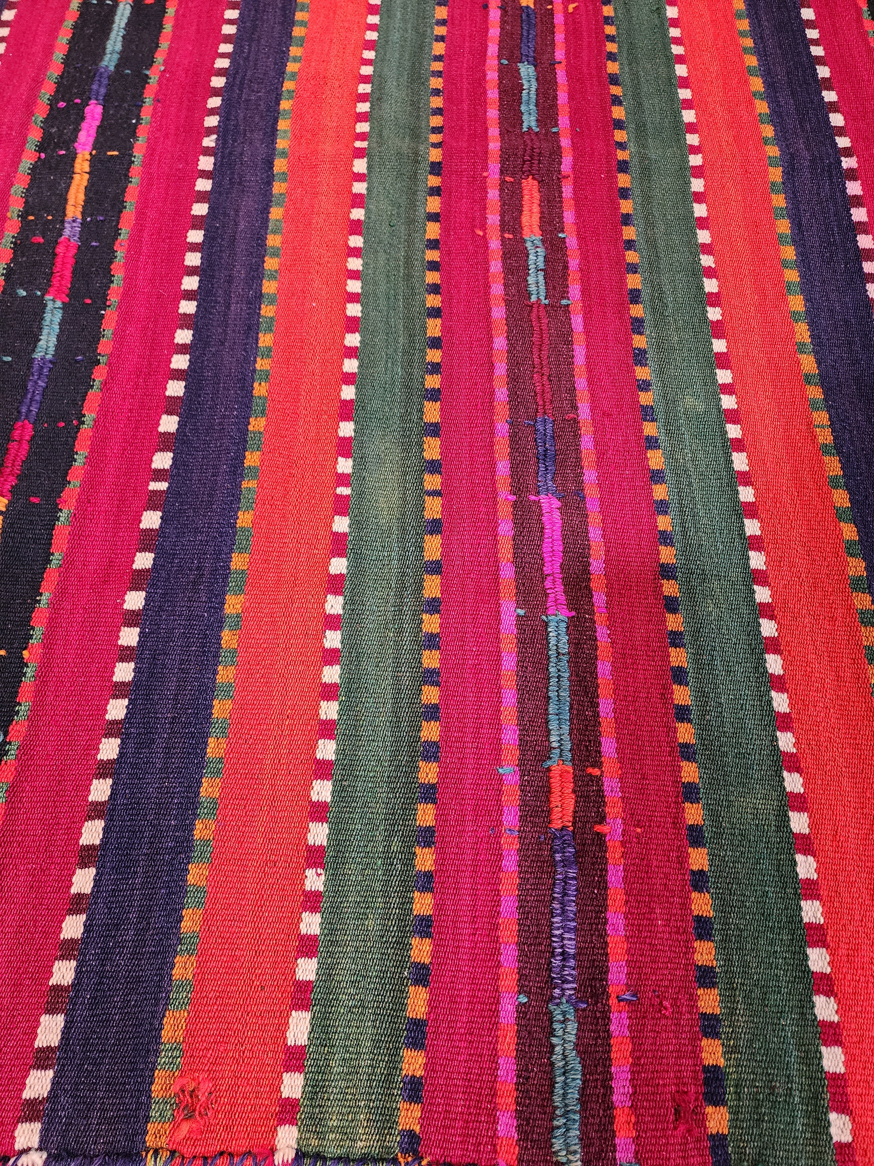 ALFOMBRA KILIM PERSA ANTIGUA, PRINCIPIOS DEL SIGLO XIX, ALFOMBRA VINTAGE DE LANA ORGÁNICA HECHA A MANO, 6'' X 6'3''