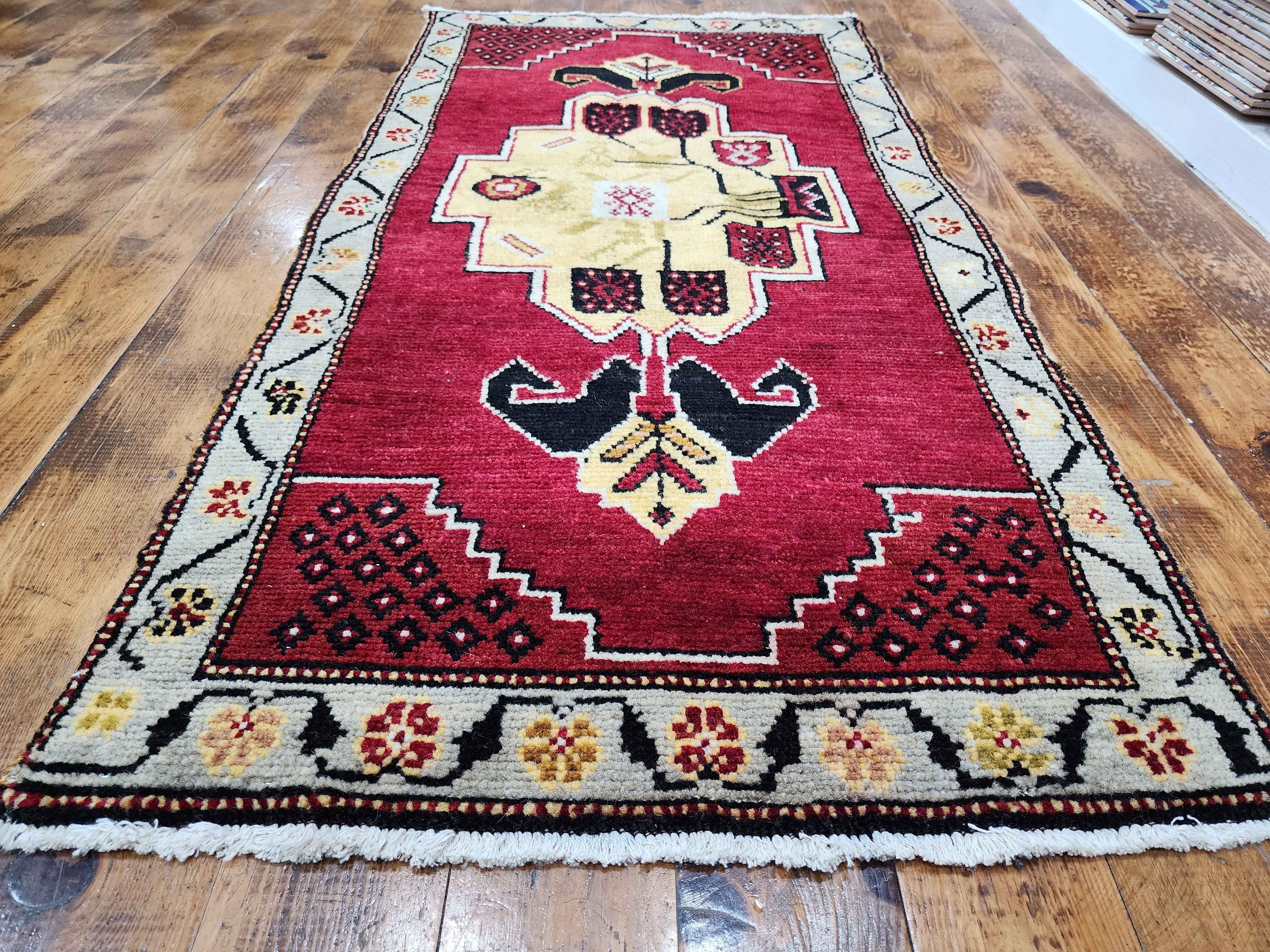 vintage Anatolian Small Rug — pile detail