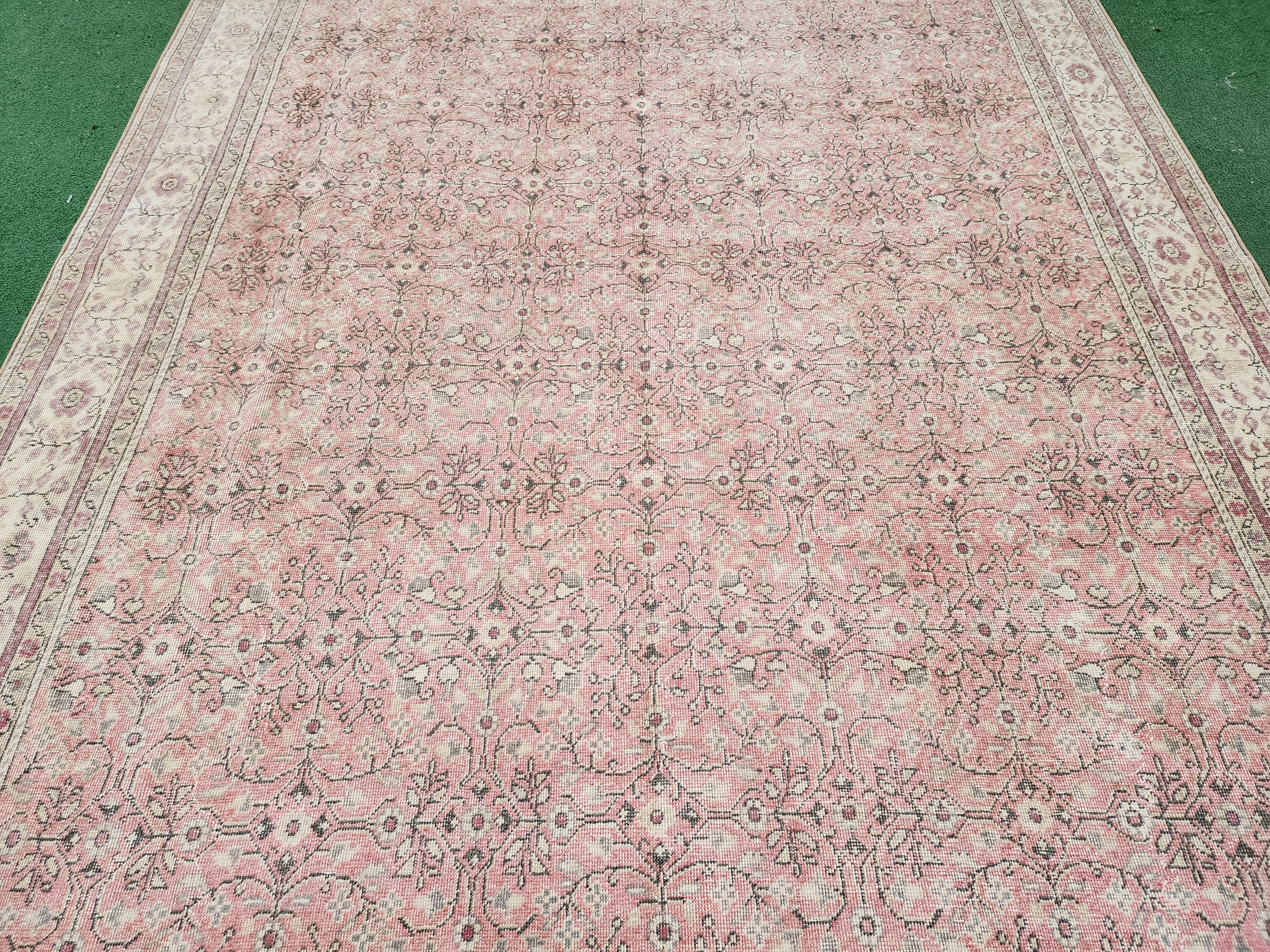 Pastel Turkish Rug Kayseri Rug 9'4''x6'7''