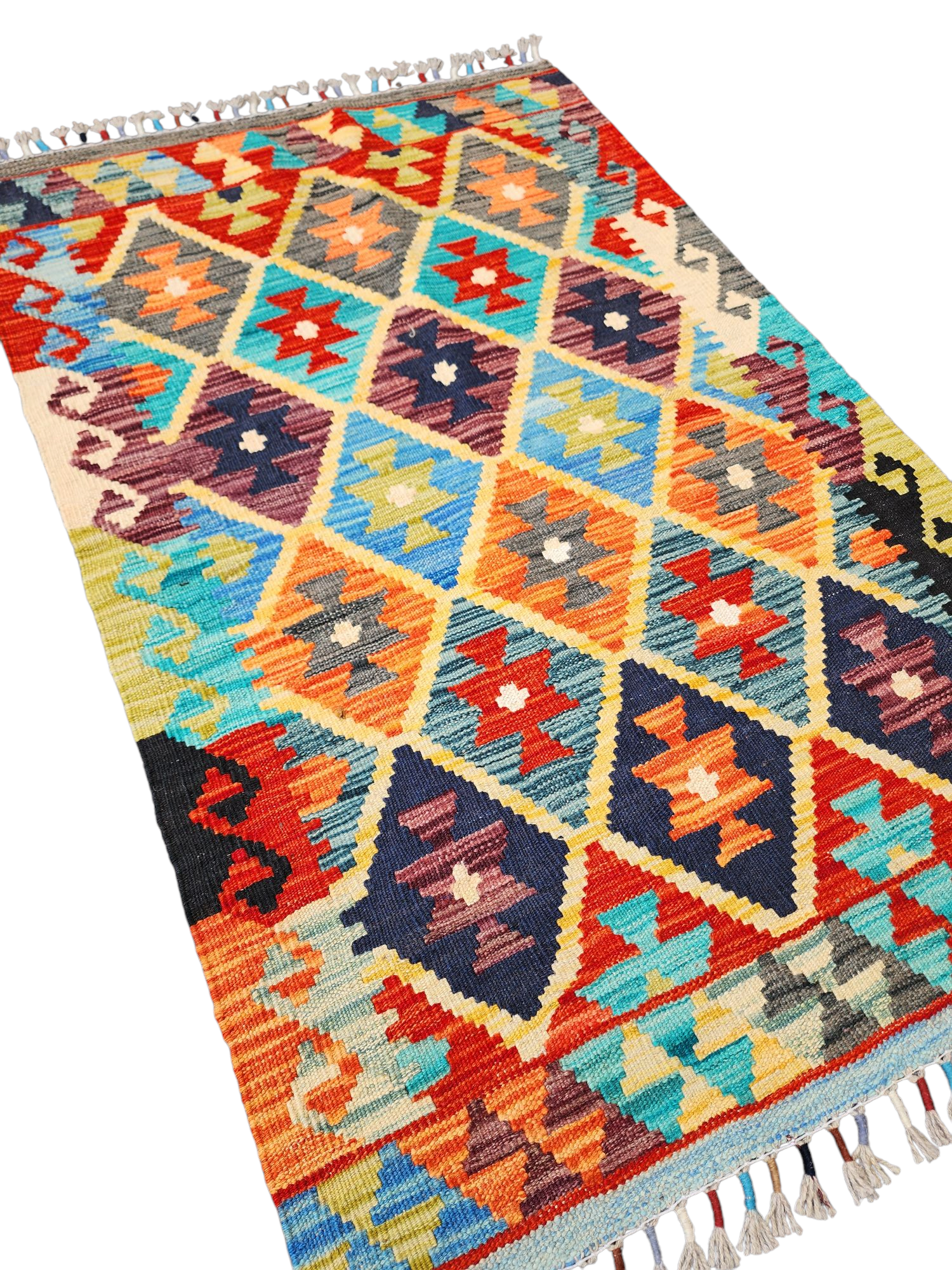 New Hand-Woven Kilim Rug