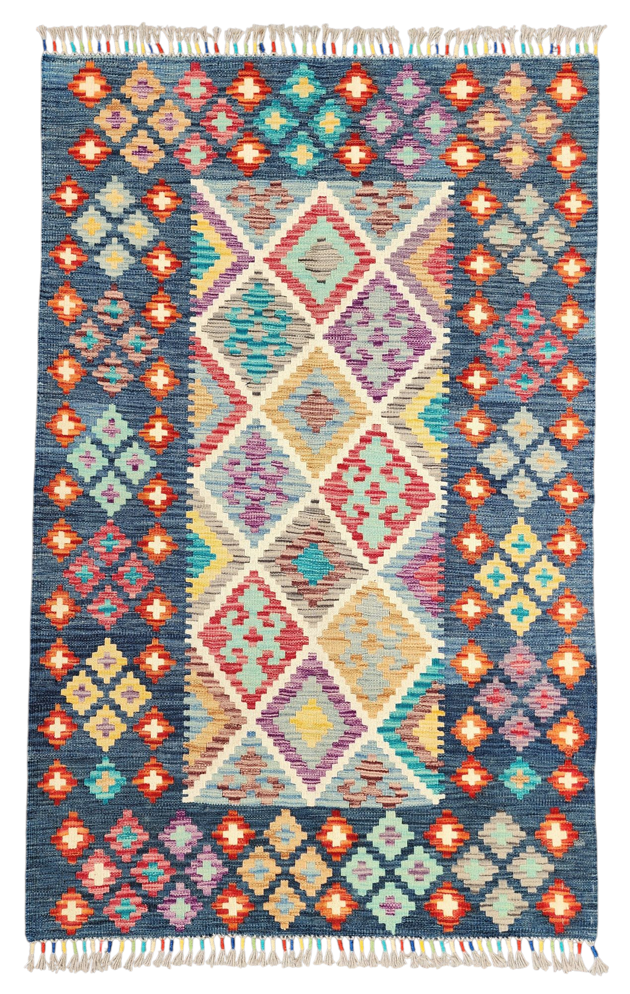 New Hand-Woven Kilim Rug
