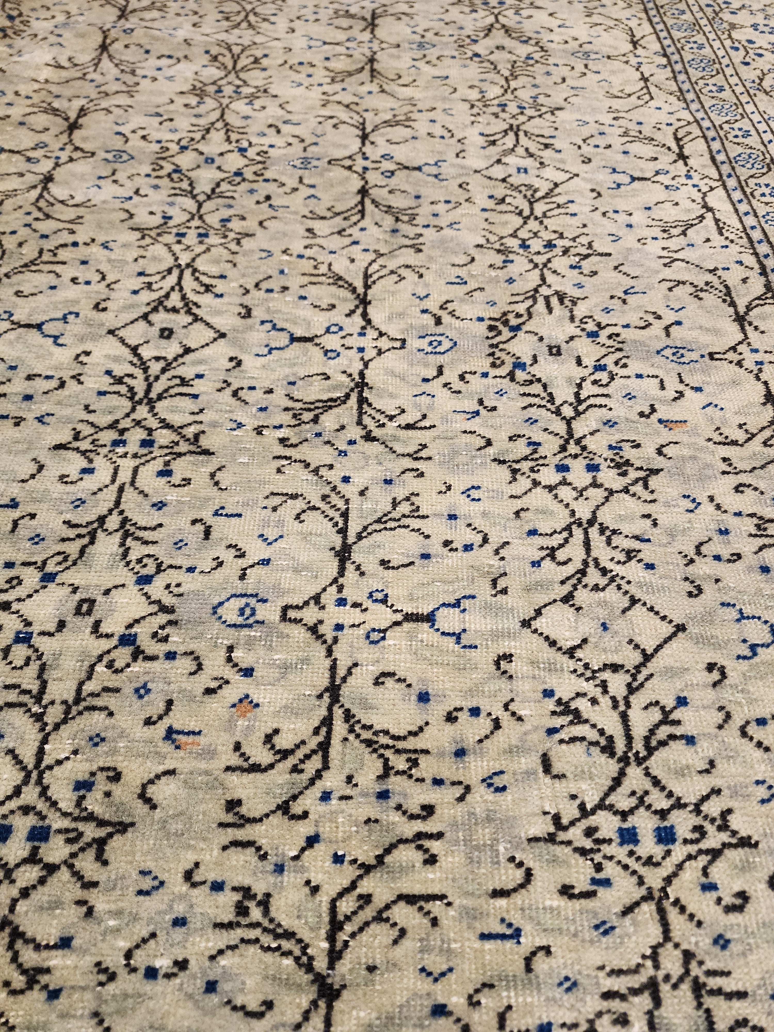 vintage Kayseri Wool Large Area Rug — styled view