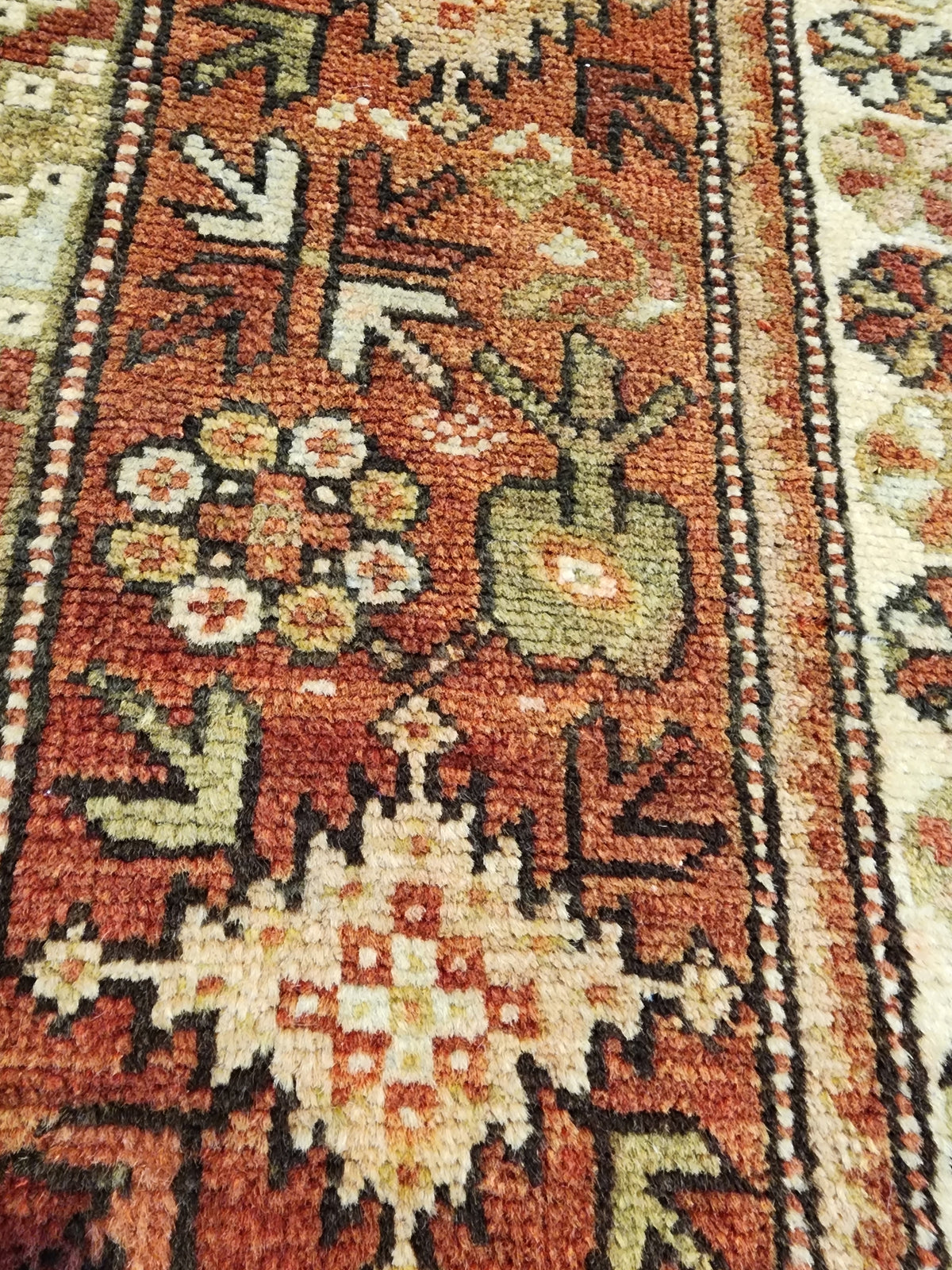 Antique Karaova prayer rug in red, brown and beige, 4'2" x 5'2", photo 10