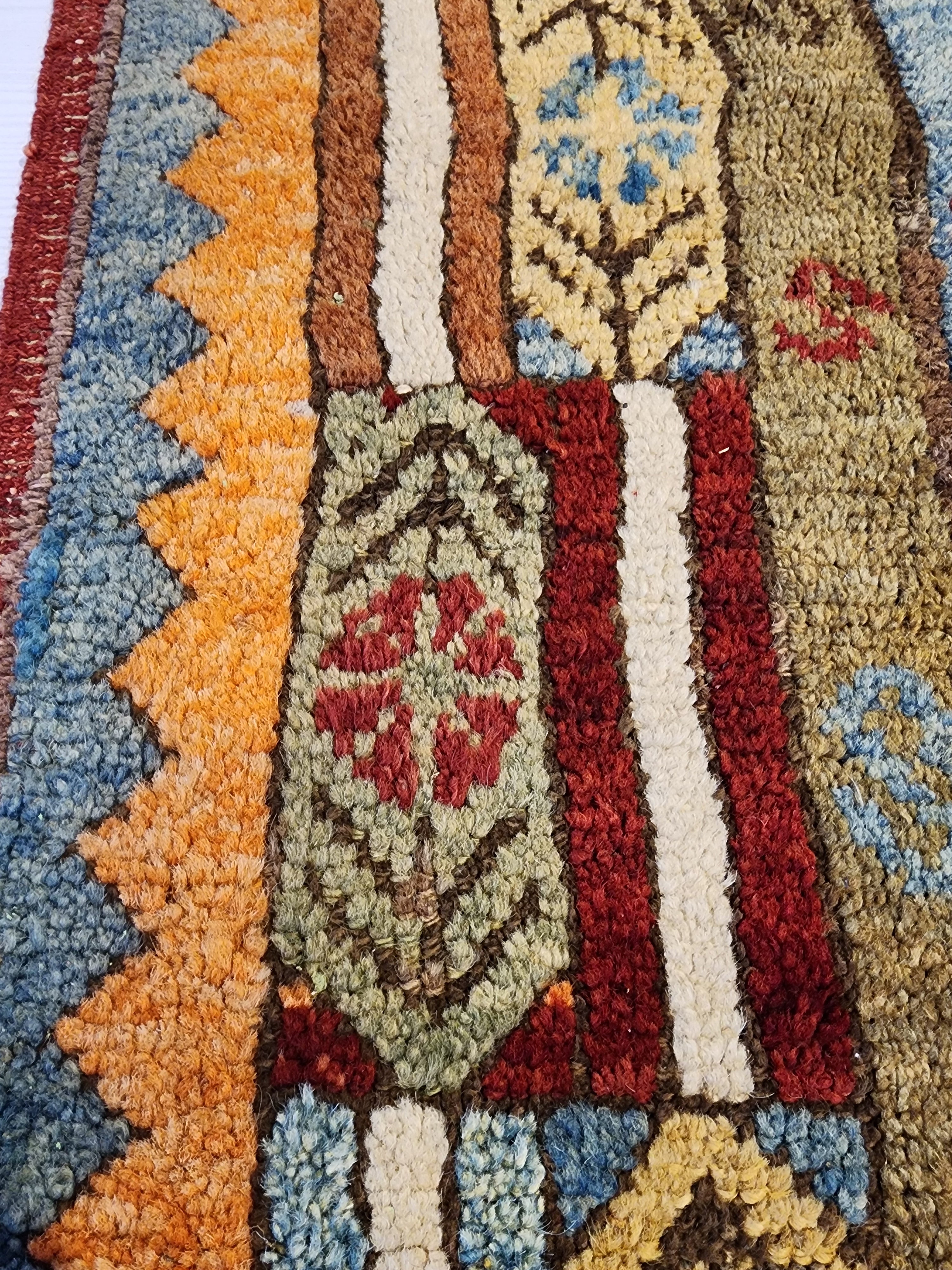 Ottomano — 1830s Ottoman Antique Wool Rug, Natural Dye Tribal Area Rug